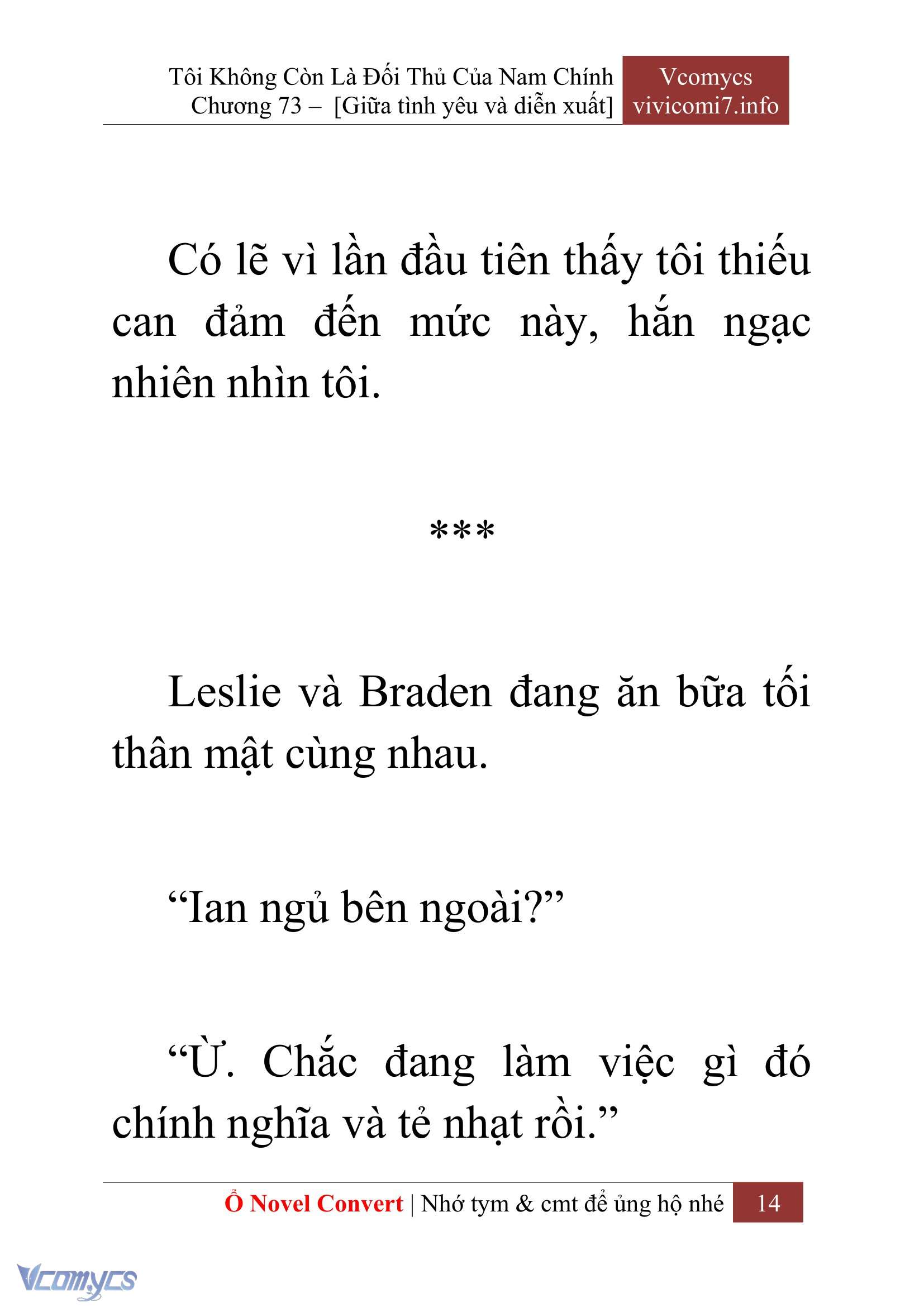 [Novel] Tôi Không Còn Là Đối Thủ Của Nam Chính Chap 73 - Next Chap 74