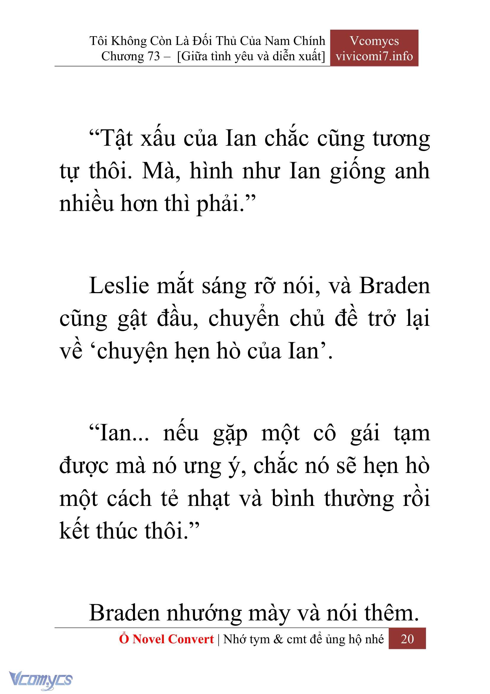 [Novel] Tôi Không Còn Là Đối Thủ Của Nam Chính Chap 73 - Next Chap 74