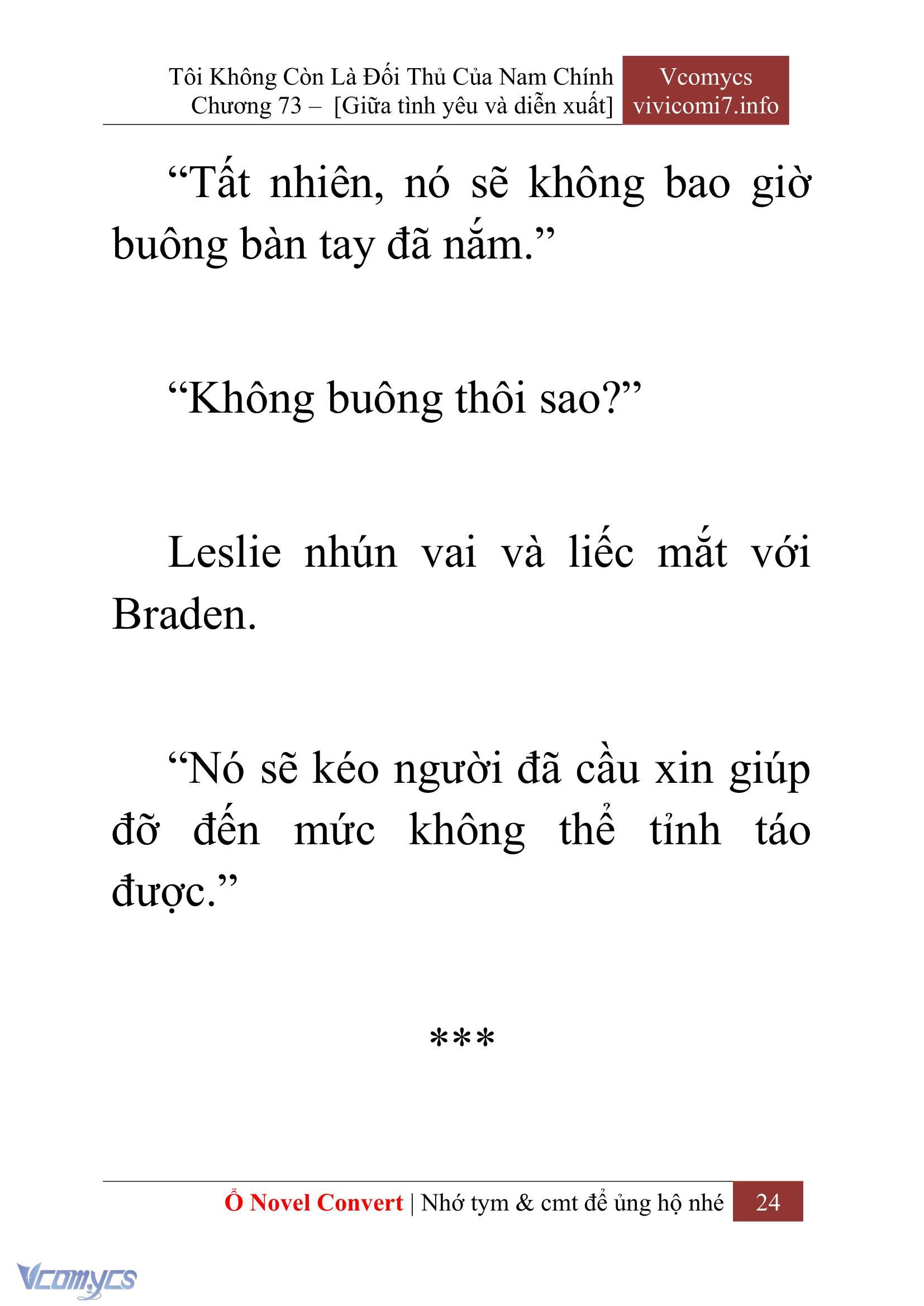 [Novel] Tôi Không Còn Là Đối Thủ Của Nam Chính Chap 73 - Next Chap 74