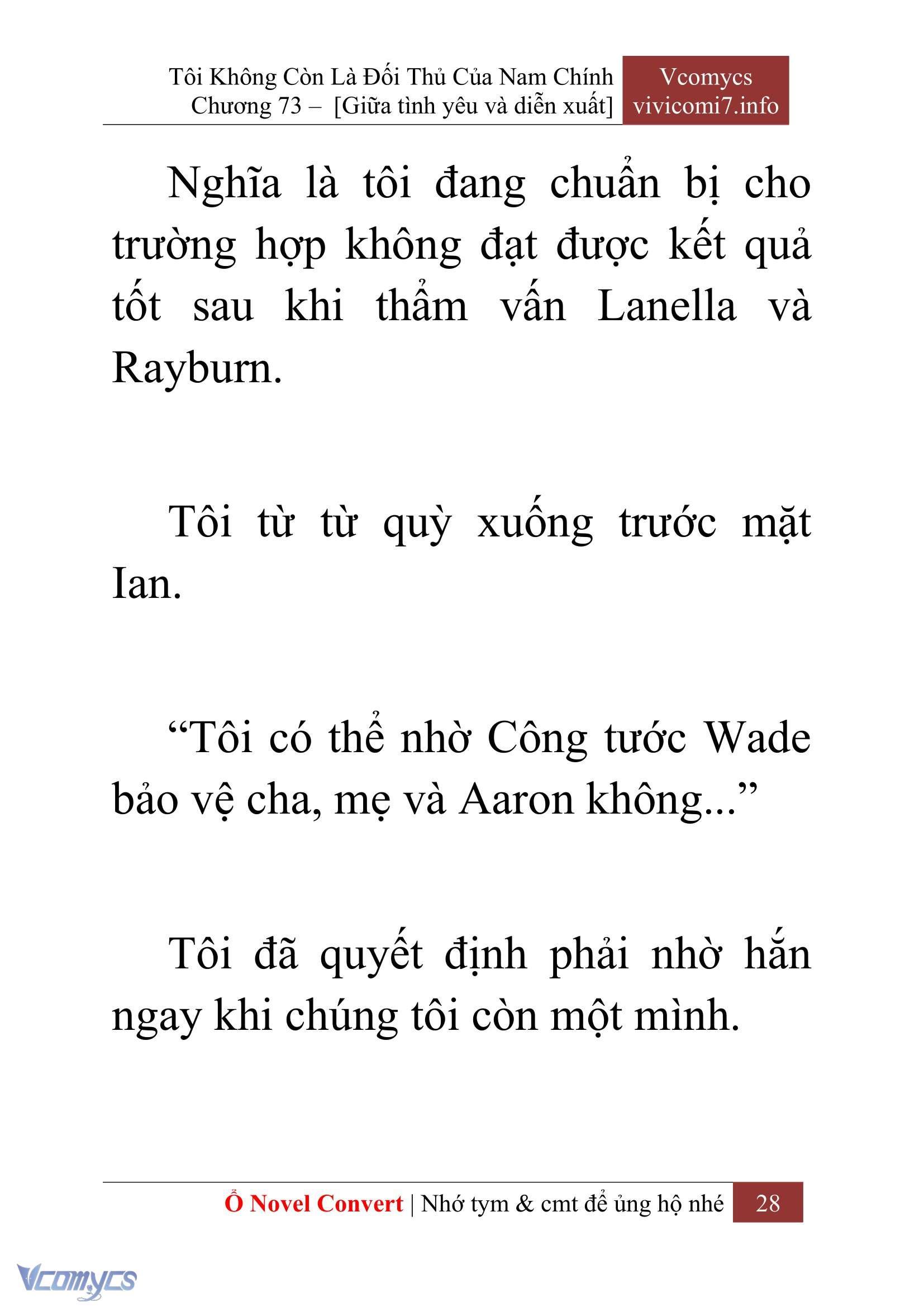 [Novel] Tôi Không Còn Là Đối Thủ Của Nam Chính Chap 73 - Next Chap 74