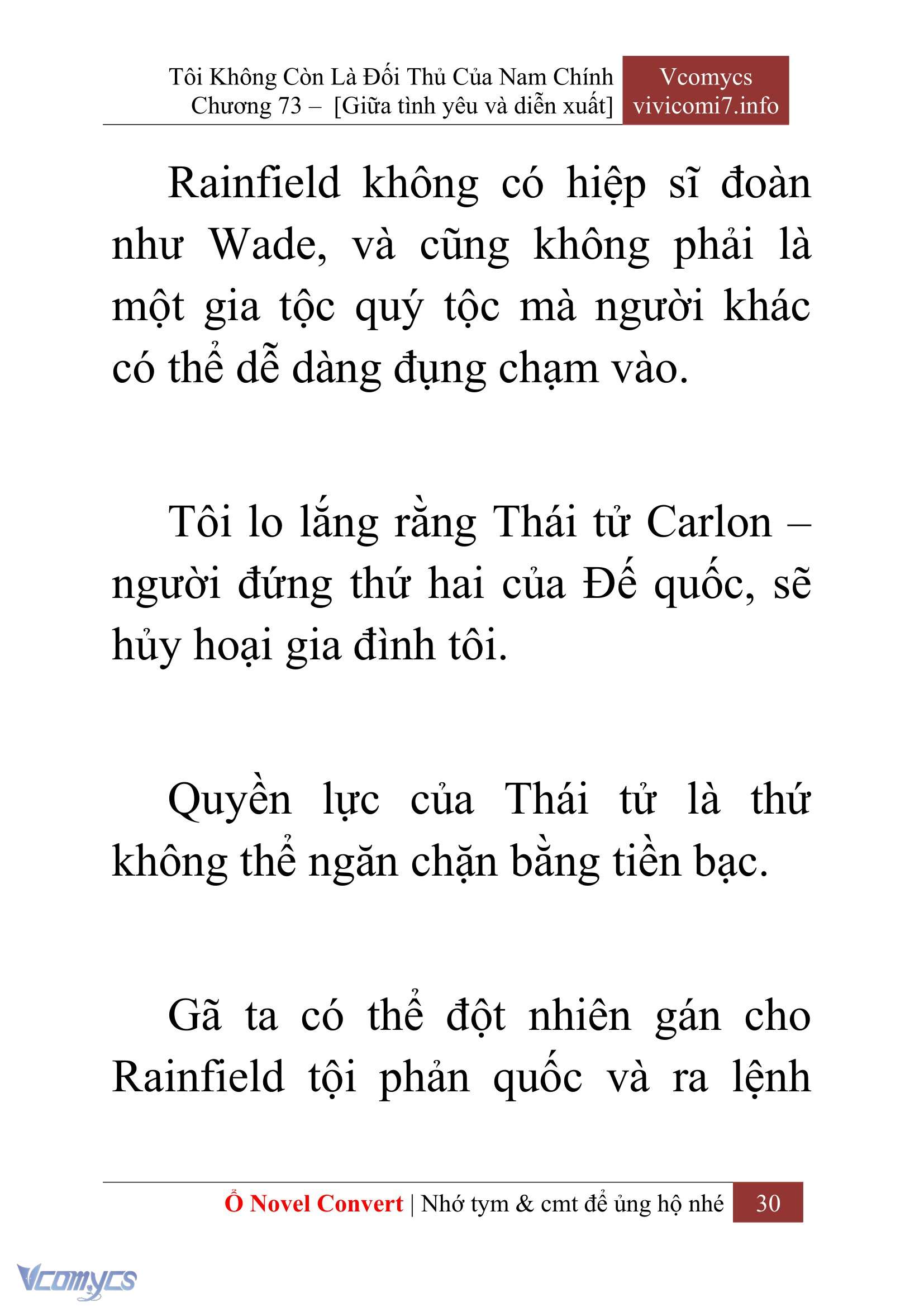 [Novel] Tôi Không Còn Là Đối Thủ Của Nam Chính Chap 73 - Next Chap 74
