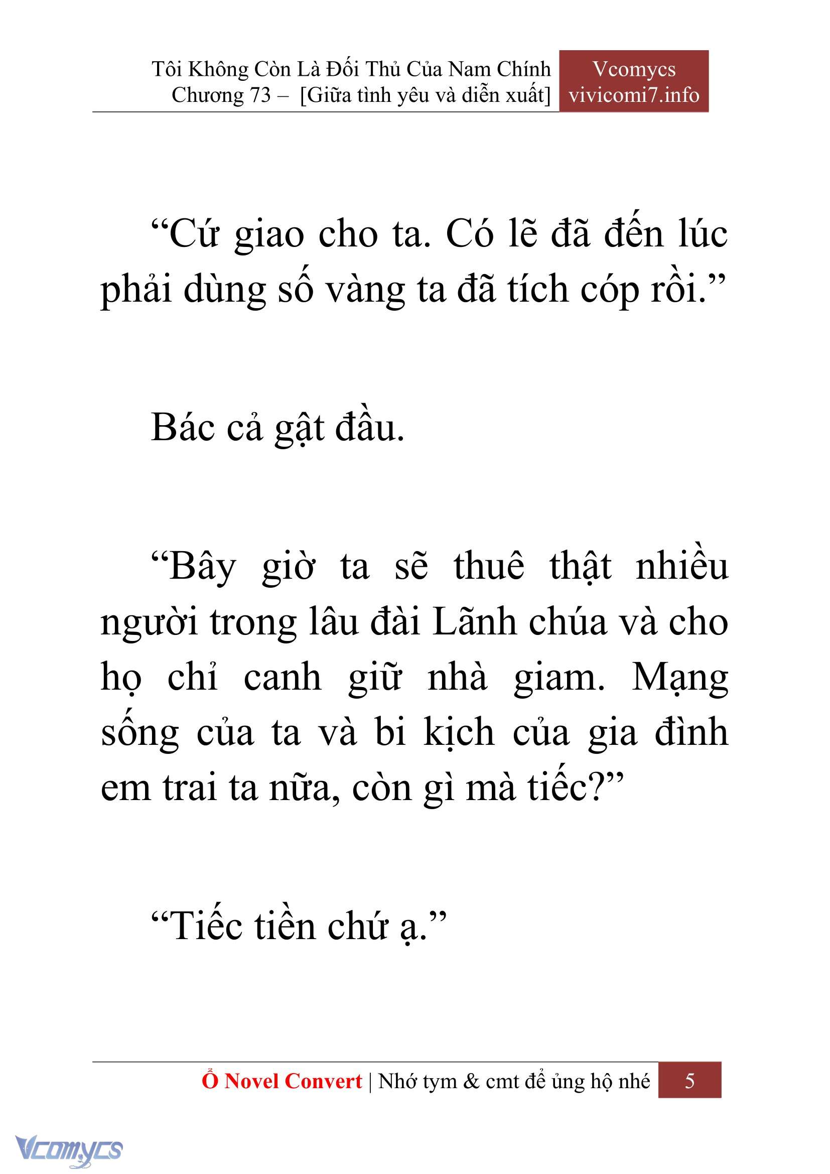 [Novel] Tôi Không Còn Là Đối Thủ Của Nam Chính Chap 73 - Next Chap 74