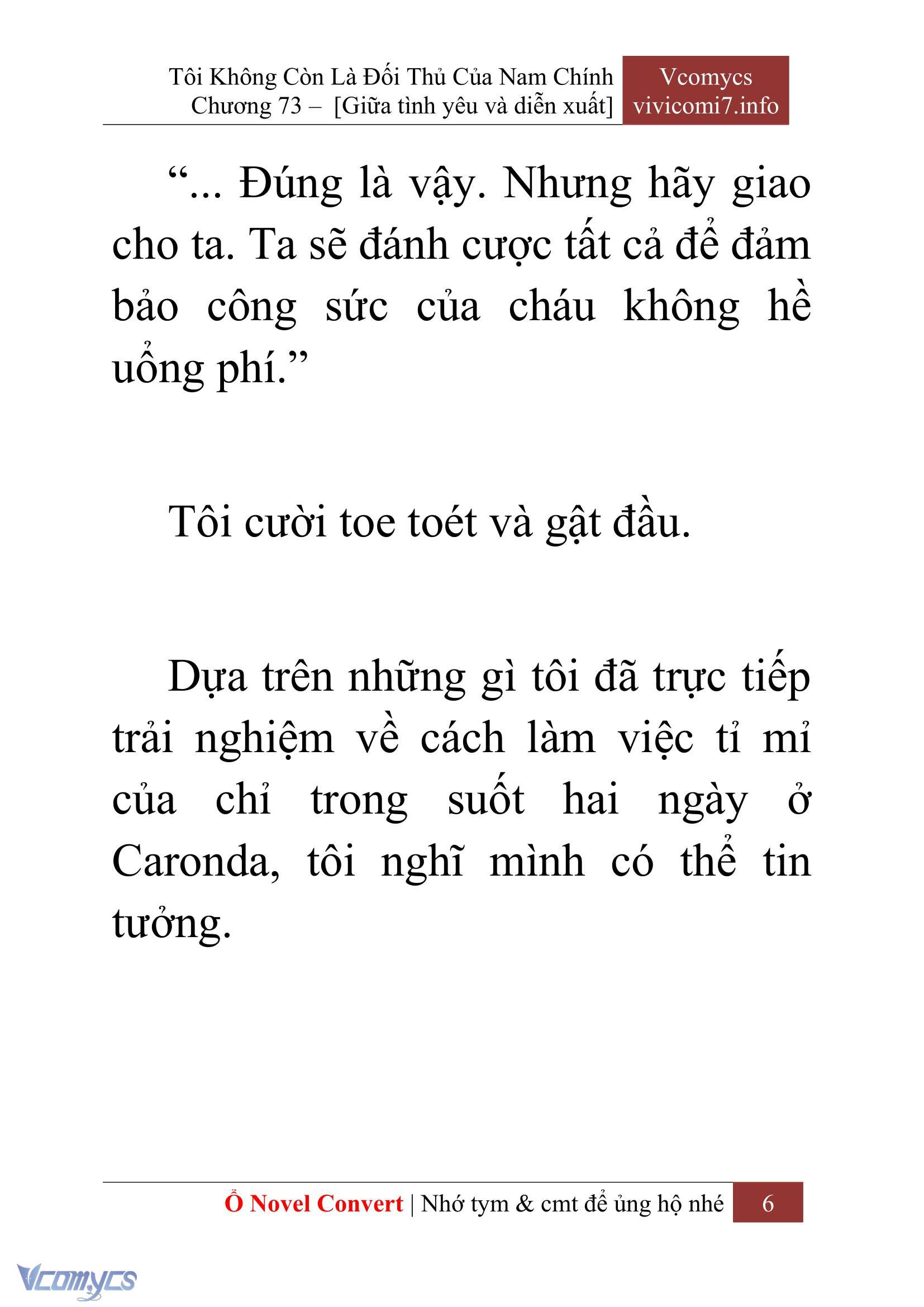 [Novel] Tôi Không Còn Là Đối Thủ Của Nam Chính Chap 73 - Next Chap 74