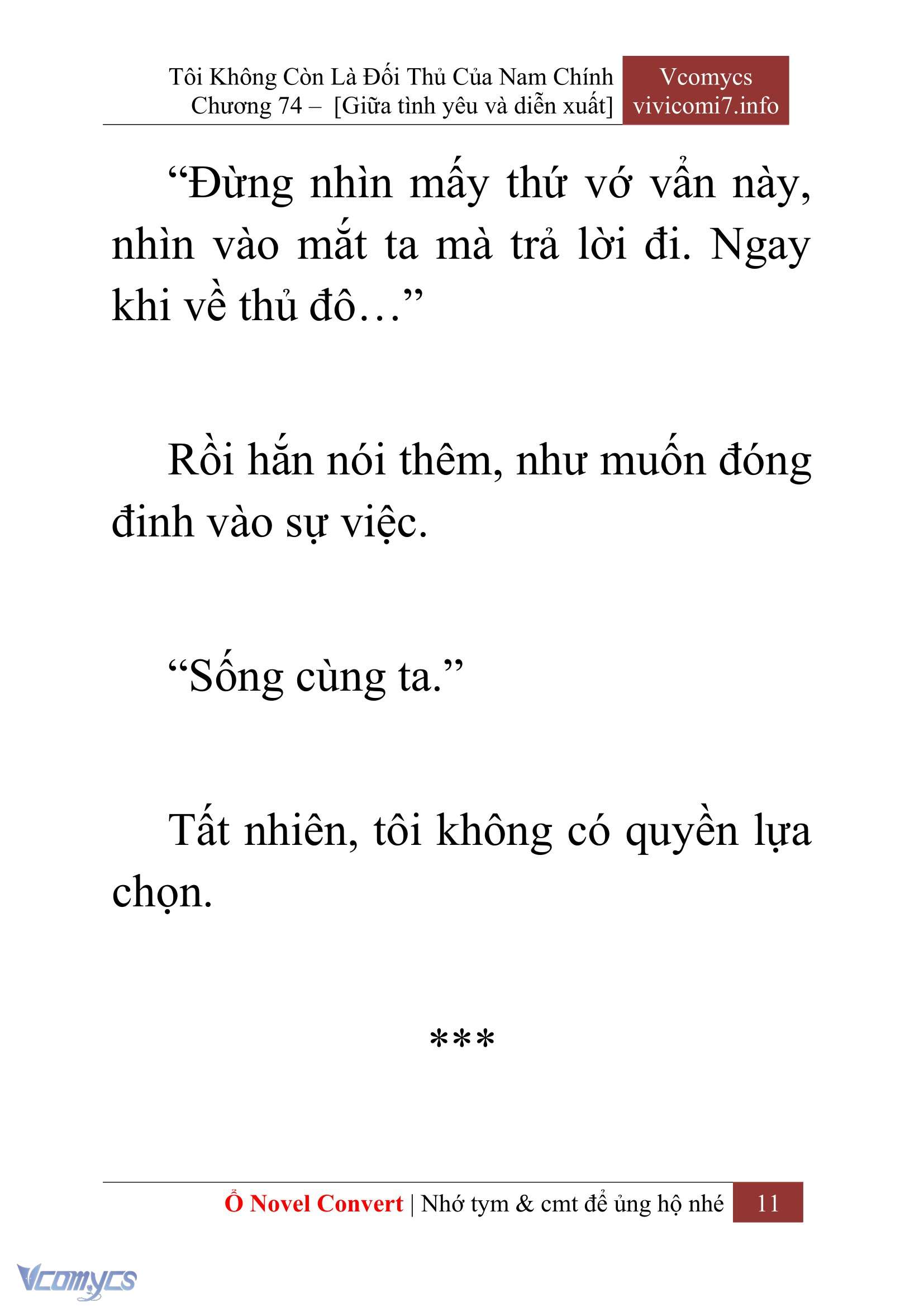 [Novel] Tôi Không Còn Là Đối Thủ Của Nam Chính Chap 74 - Next Chap 75