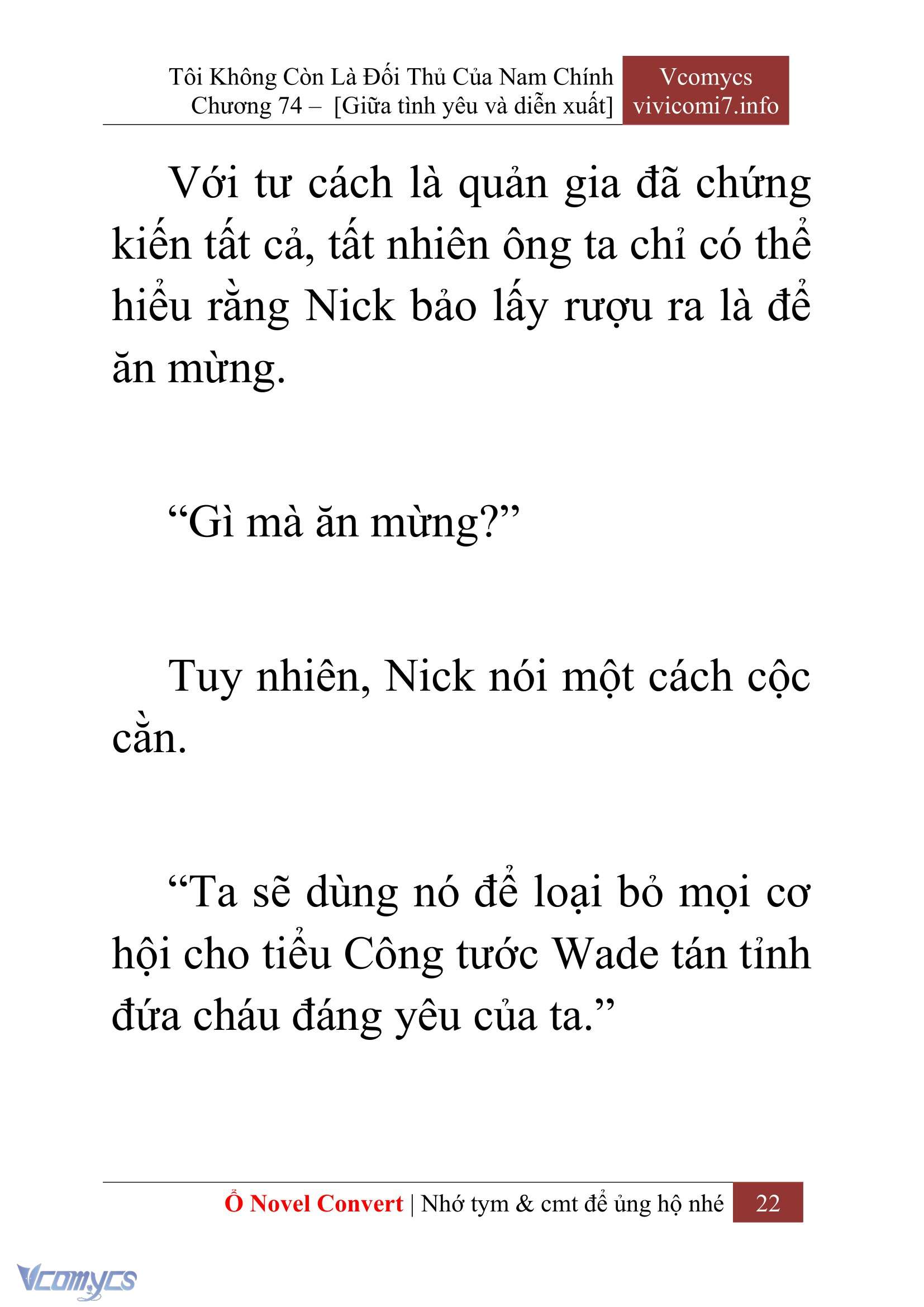 [Novel] Tôi Không Còn Là Đối Thủ Của Nam Chính Chap 74 - Next Chap 75