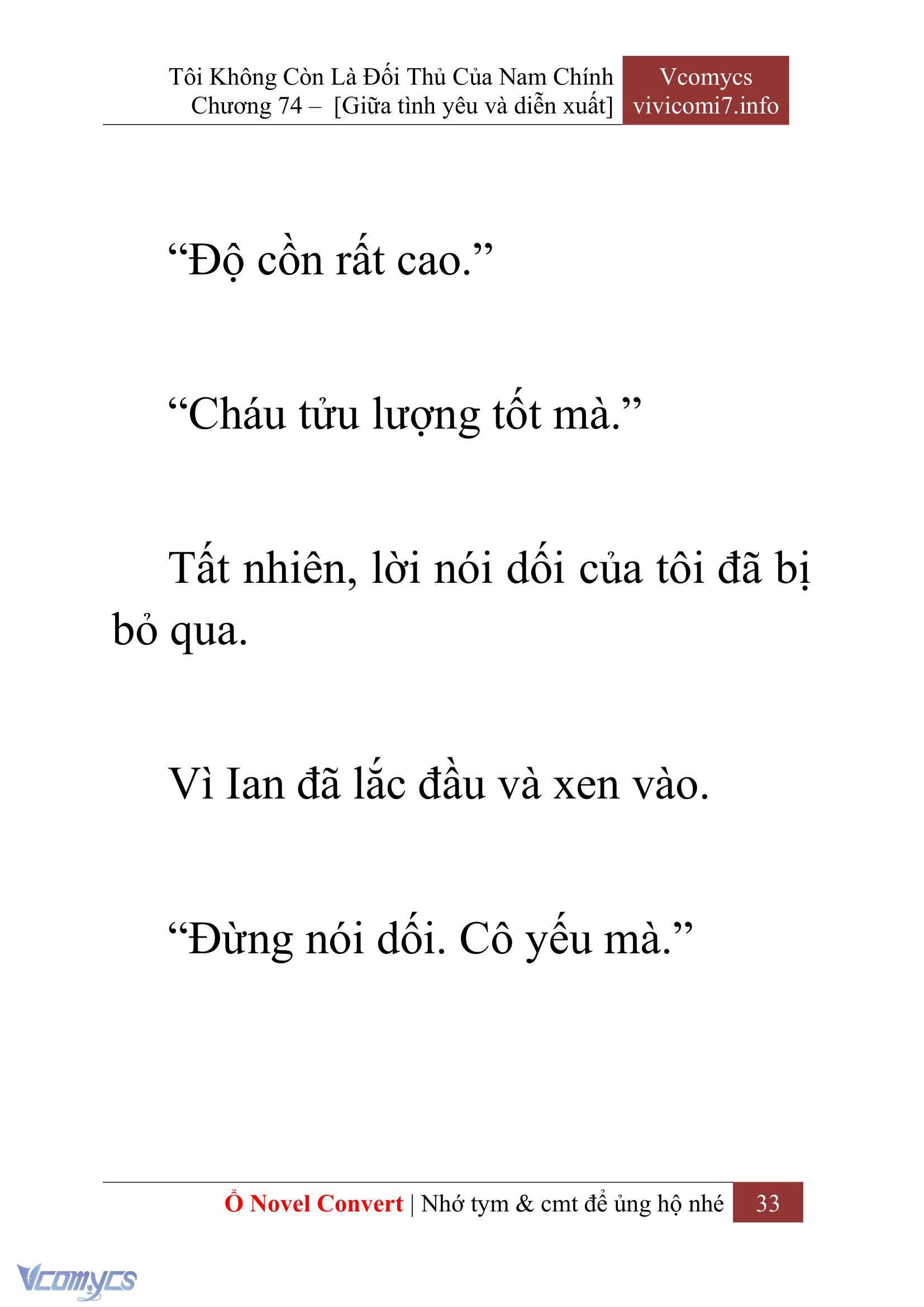 [Novel] Tôi Không Còn Là Đối Thủ Của Nam Chính Chap 74 - Next Chap 75