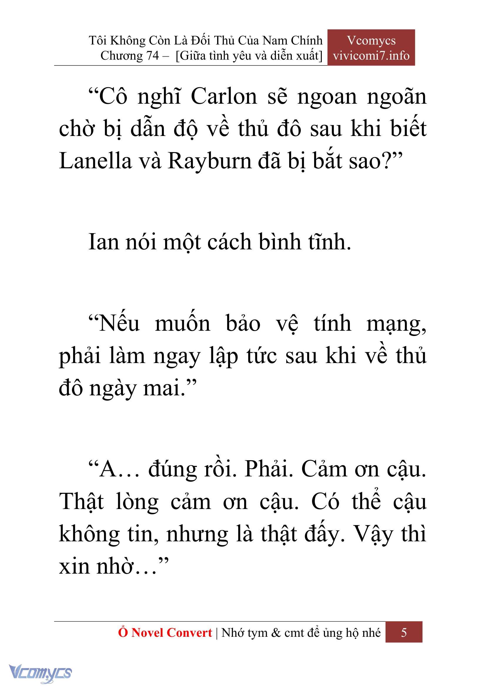 [Novel] Tôi Không Còn Là Đối Thủ Của Nam Chính Chap 74 - Next Chap 75