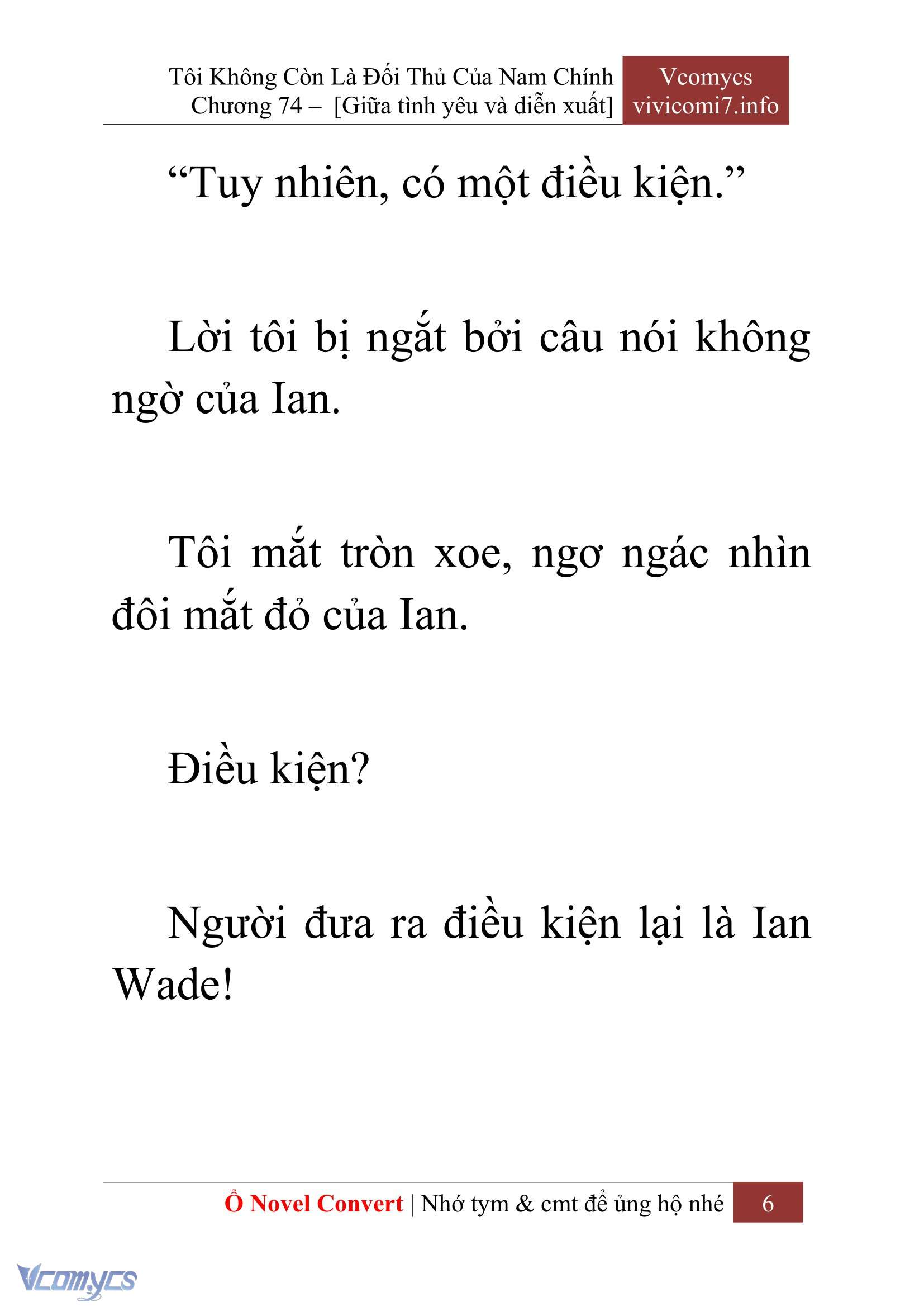 [Novel] Tôi Không Còn Là Đối Thủ Của Nam Chính Chap 74 - Next Chap 75