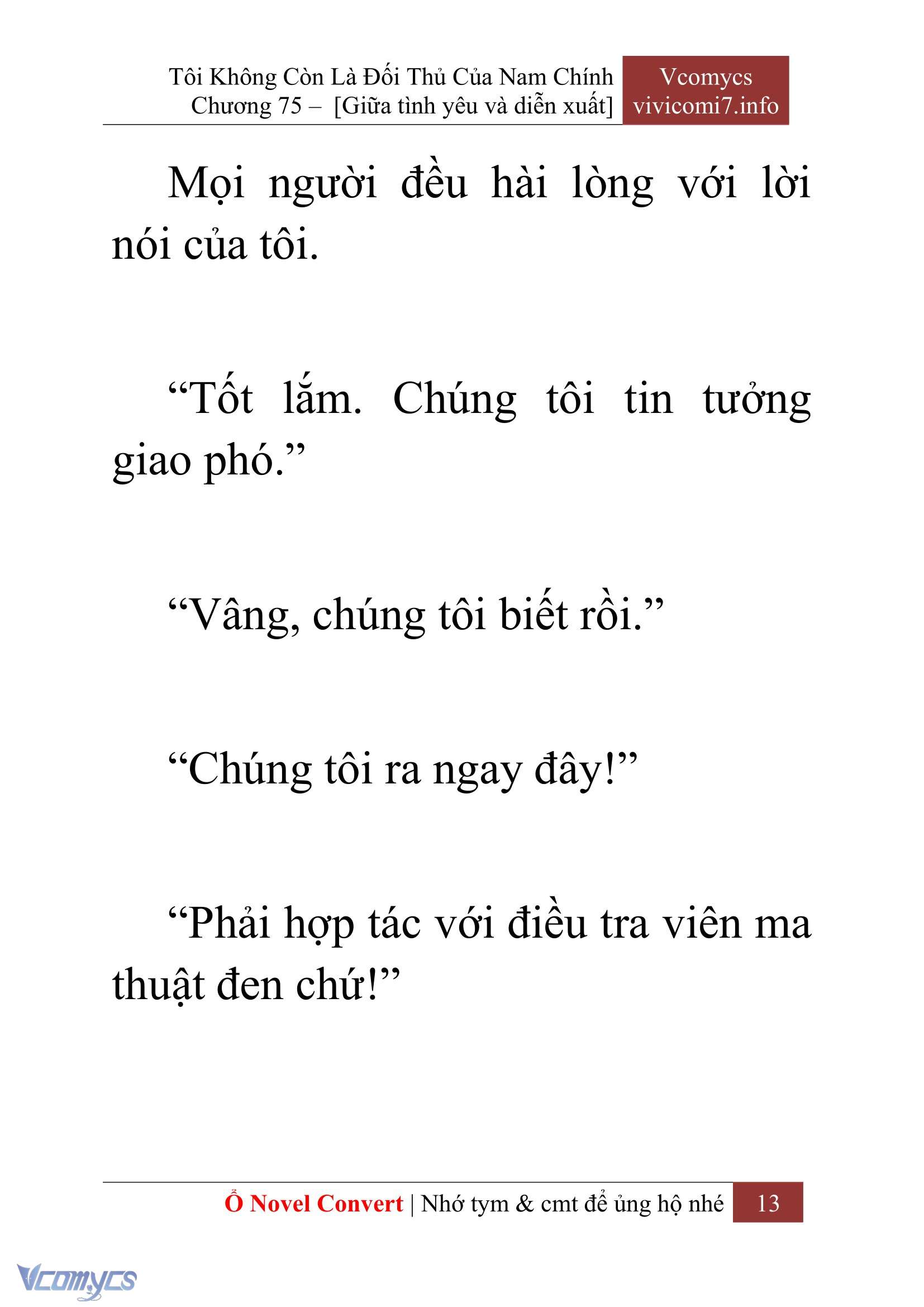 [Novel] Tôi Không Còn Là Đối Thủ Của Nam Chính Chap 75 - Next Chap 76