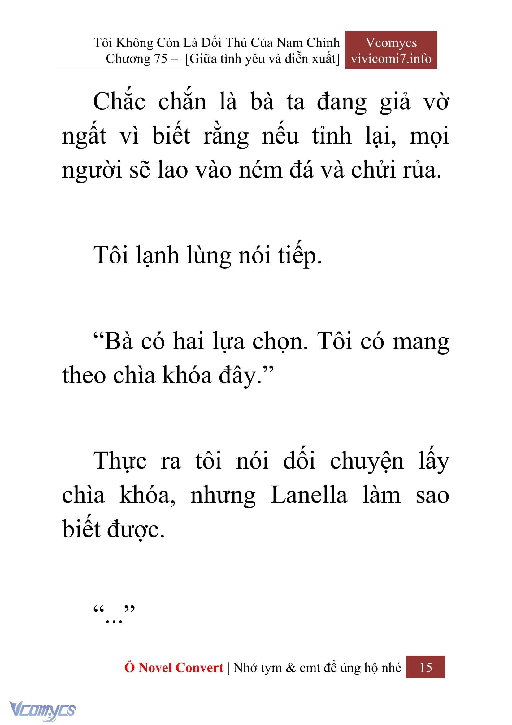 [Novel] Tôi Không Còn Là Đối Thủ Của Nam Chính Chap 75 - Next Chap 76