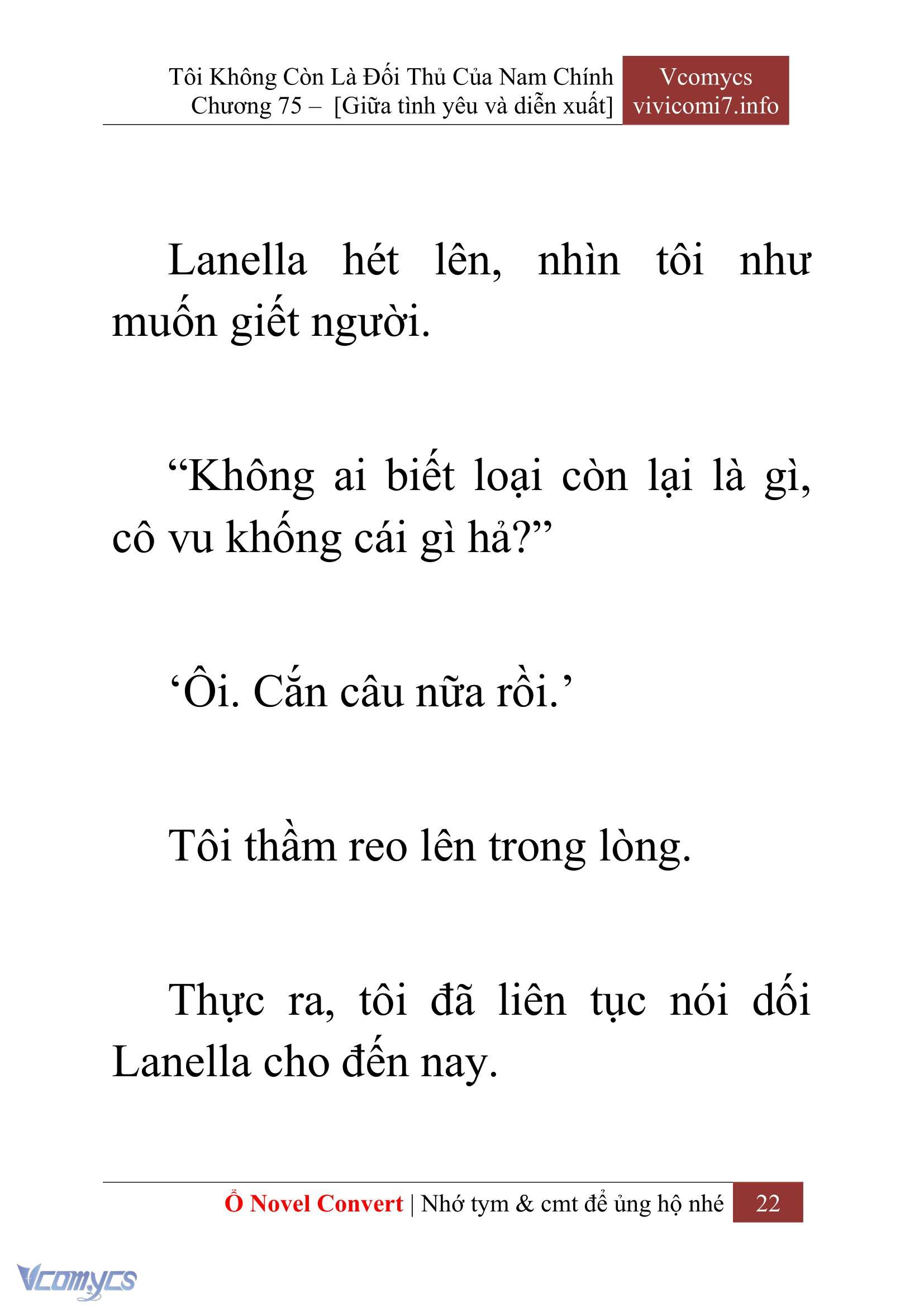 [Novel] Tôi Không Còn Là Đối Thủ Của Nam Chính Chap 75 - Next Chap 76