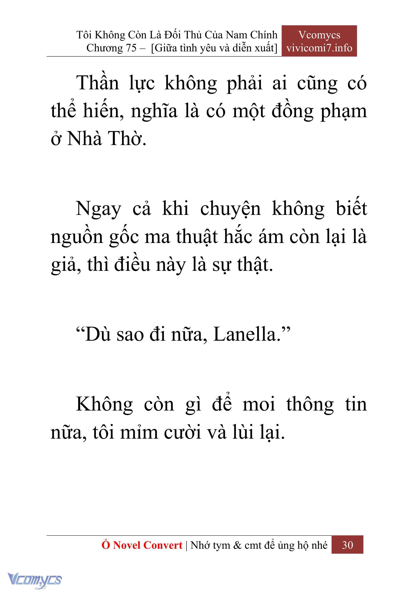 [Novel] Tôi Không Còn Là Đối Thủ Của Nam Chính Chap 75 - Next Chap 76