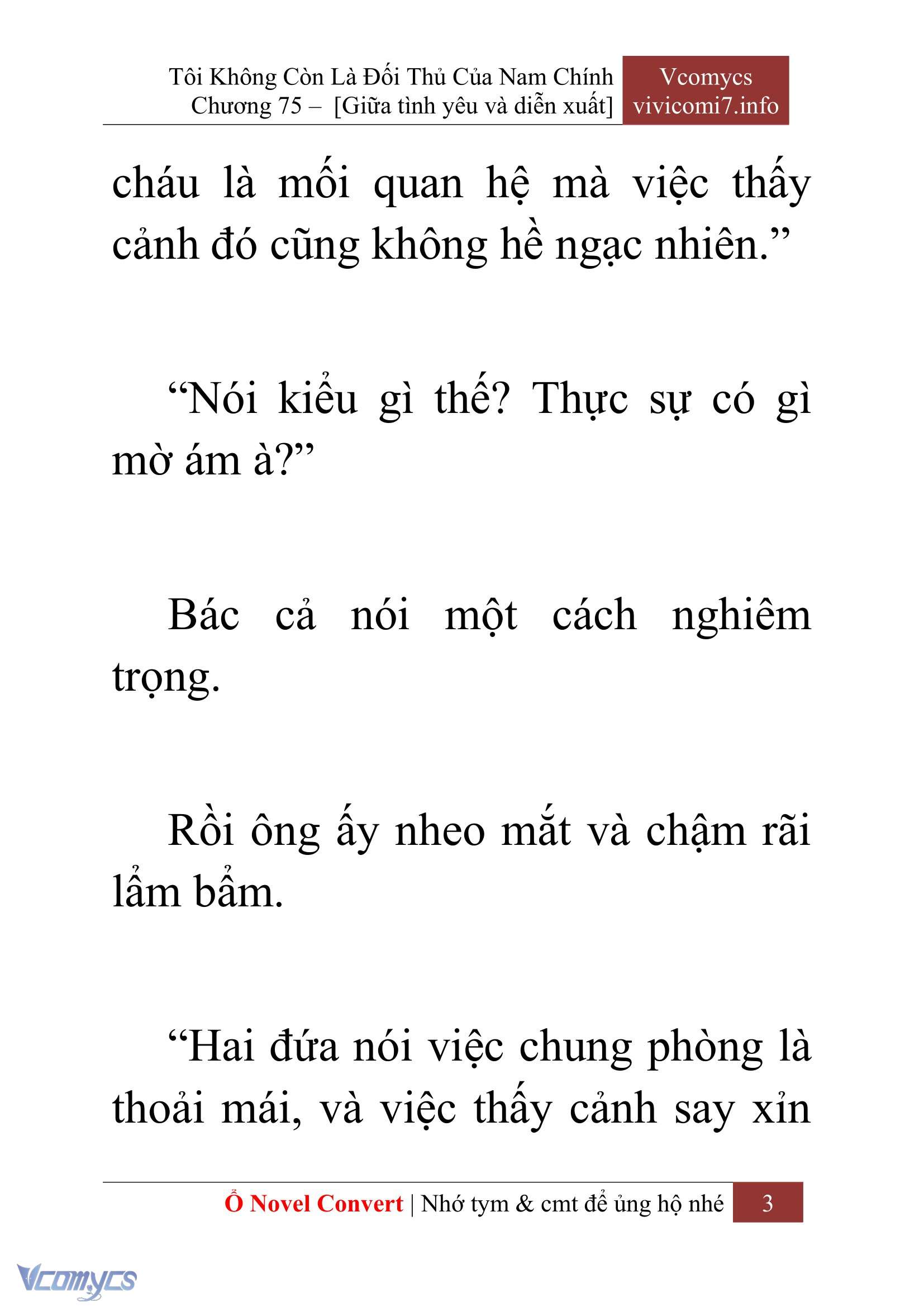 [Novel] Tôi Không Còn Là Đối Thủ Của Nam Chính Chap 75 - Next Chap 76
