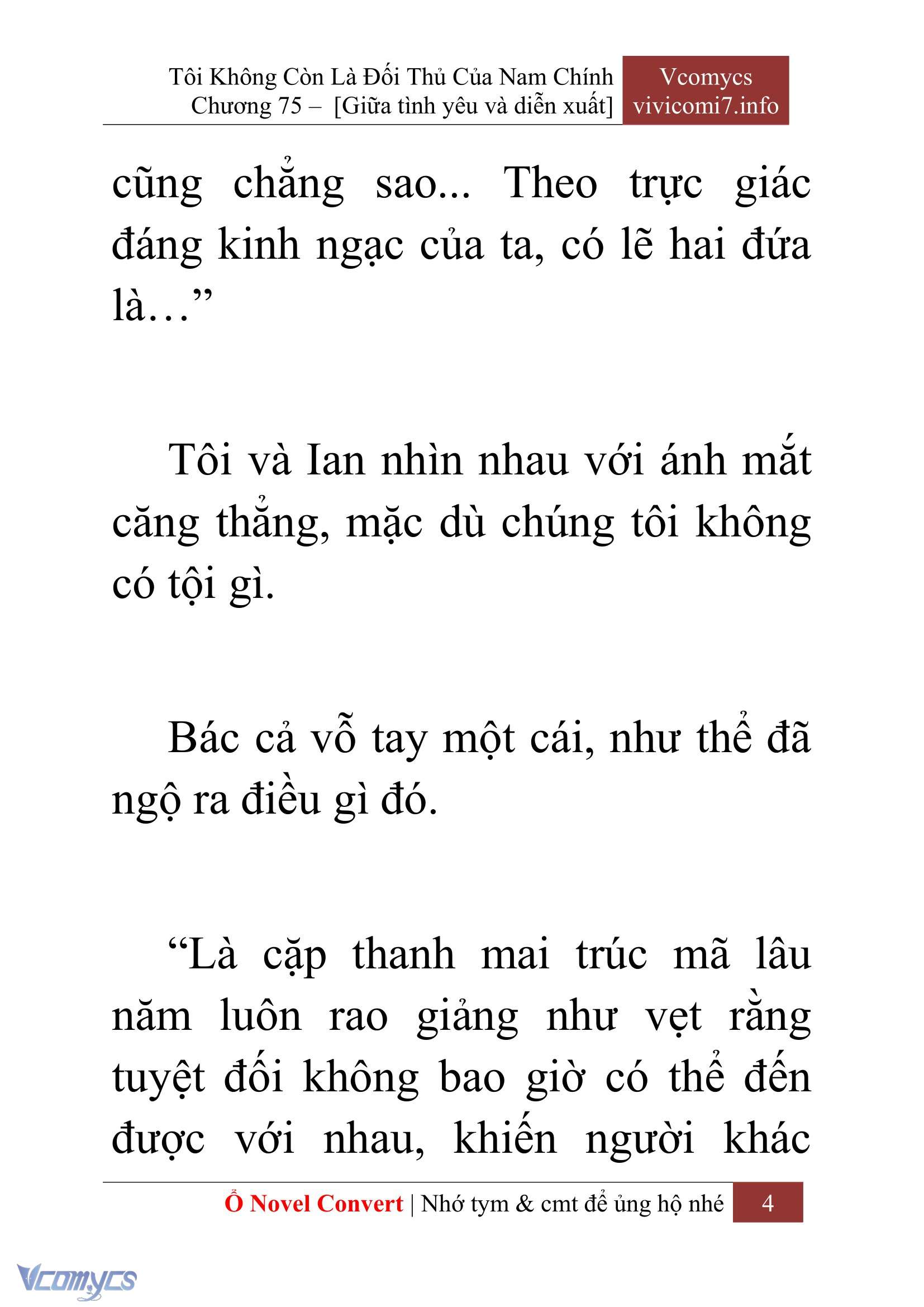 [Novel] Tôi Không Còn Là Đối Thủ Của Nam Chính Chap 75 - Next Chap 76
