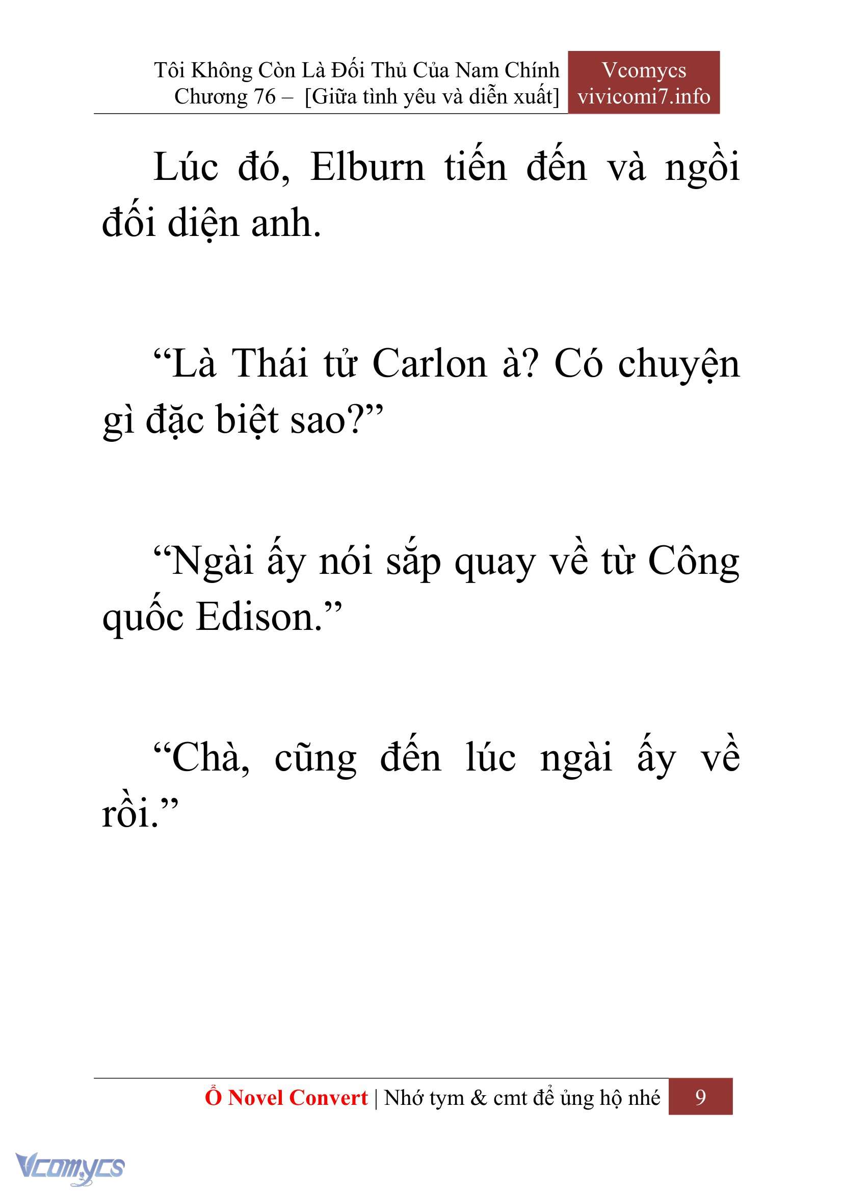 [Novel] Tôi Không Còn Là Đối Thủ Của Nam Chính Chap 76 - Next Chap 77