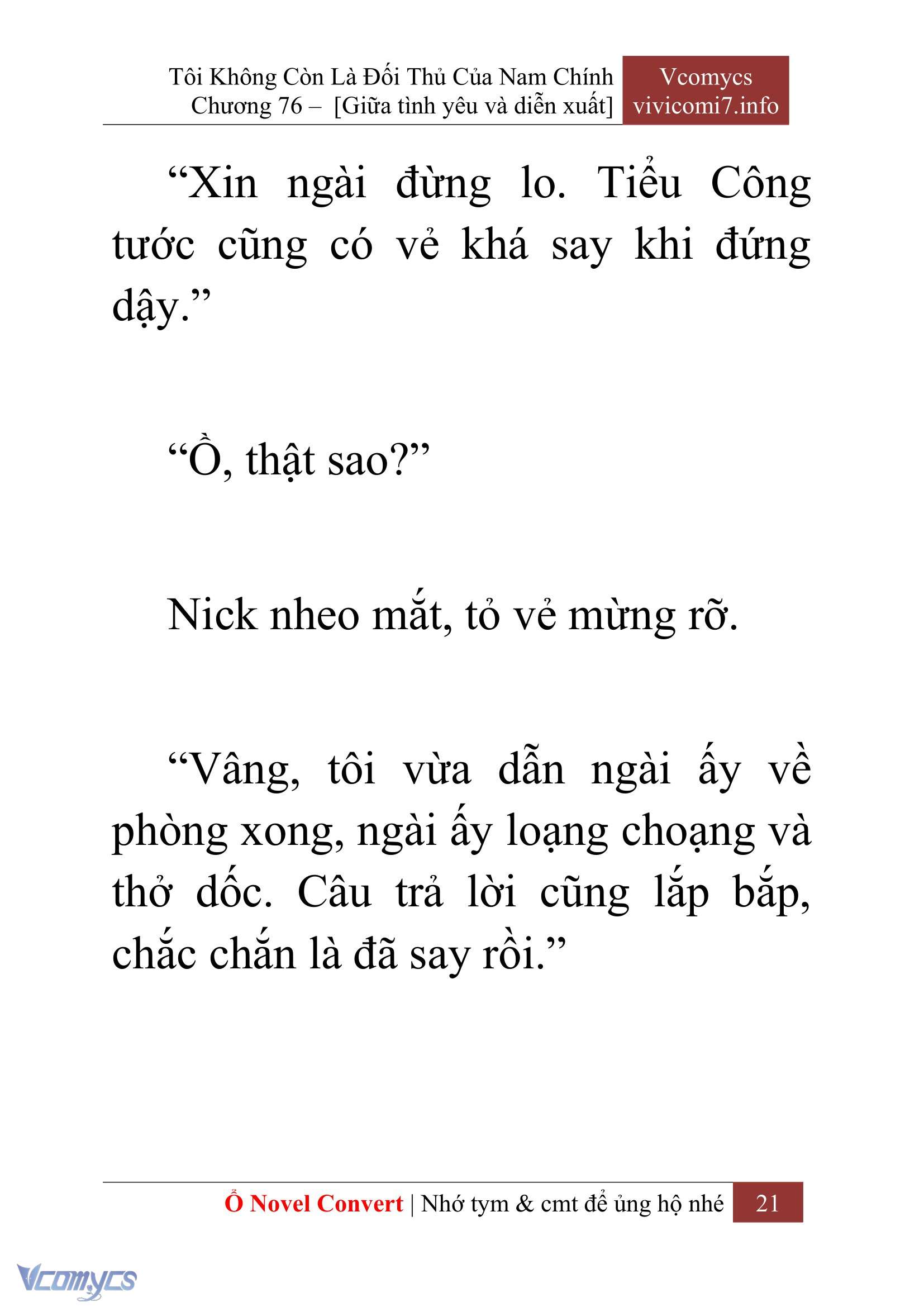 [Novel] Tôi Không Còn Là Đối Thủ Của Nam Chính Chap 76 - Next Chap 77