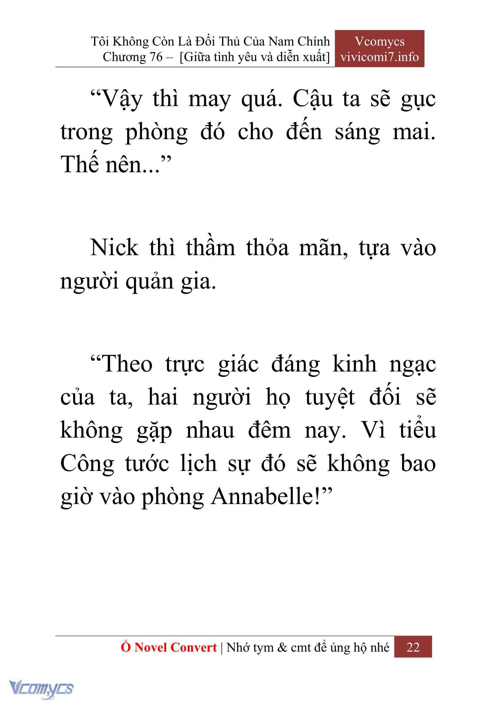 [Novel] Tôi Không Còn Là Đối Thủ Của Nam Chính Chap 76 - Next Chap 77