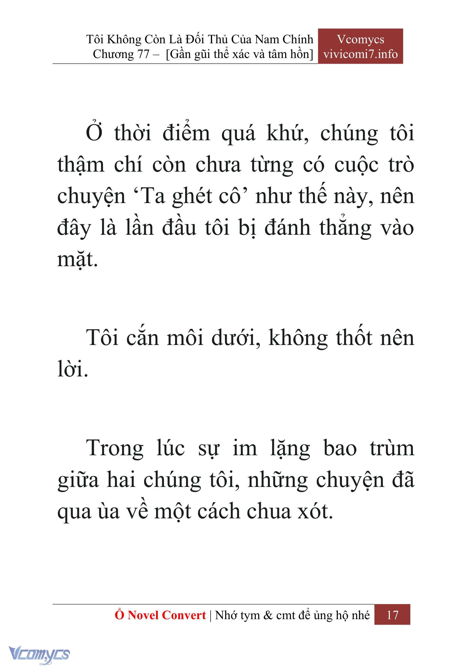 [Novel] Tôi Không Còn Là Đối Thủ Của Nam Chính Chap 77 - Next Chap 78