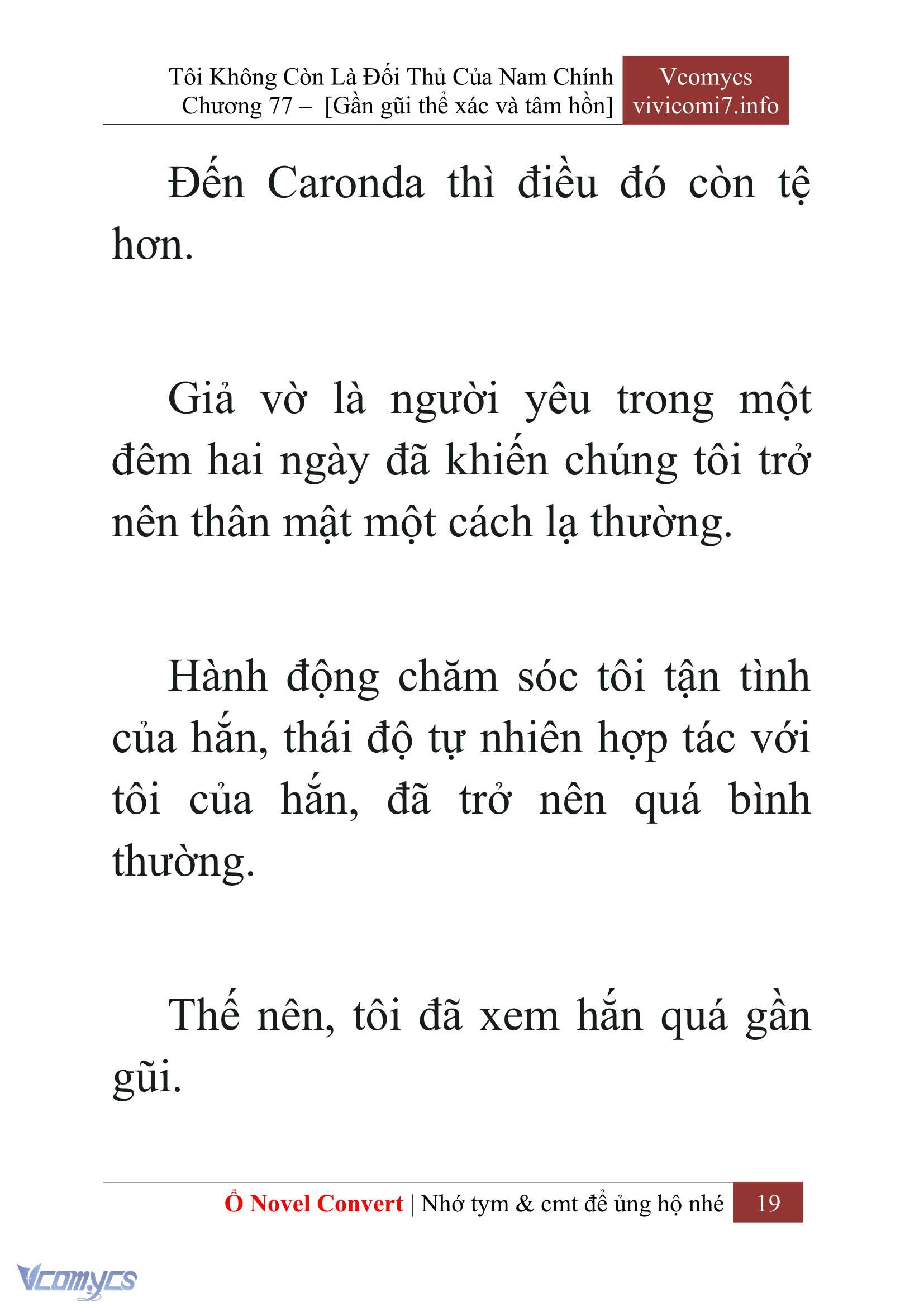 [Novel] Tôi Không Còn Là Đối Thủ Của Nam Chính Chap 77 - Next Chap 78