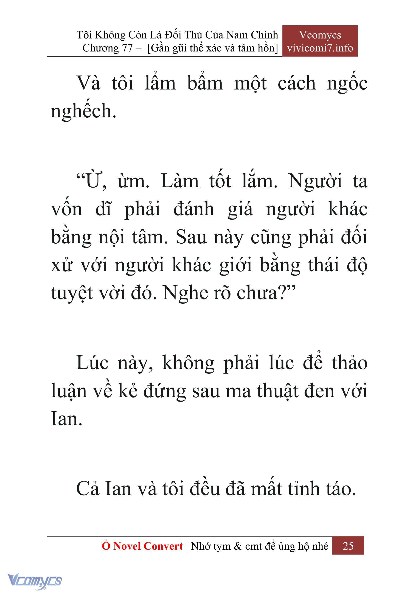 [Novel] Tôi Không Còn Là Đối Thủ Của Nam Chính Chap 77 - Next Chap 78