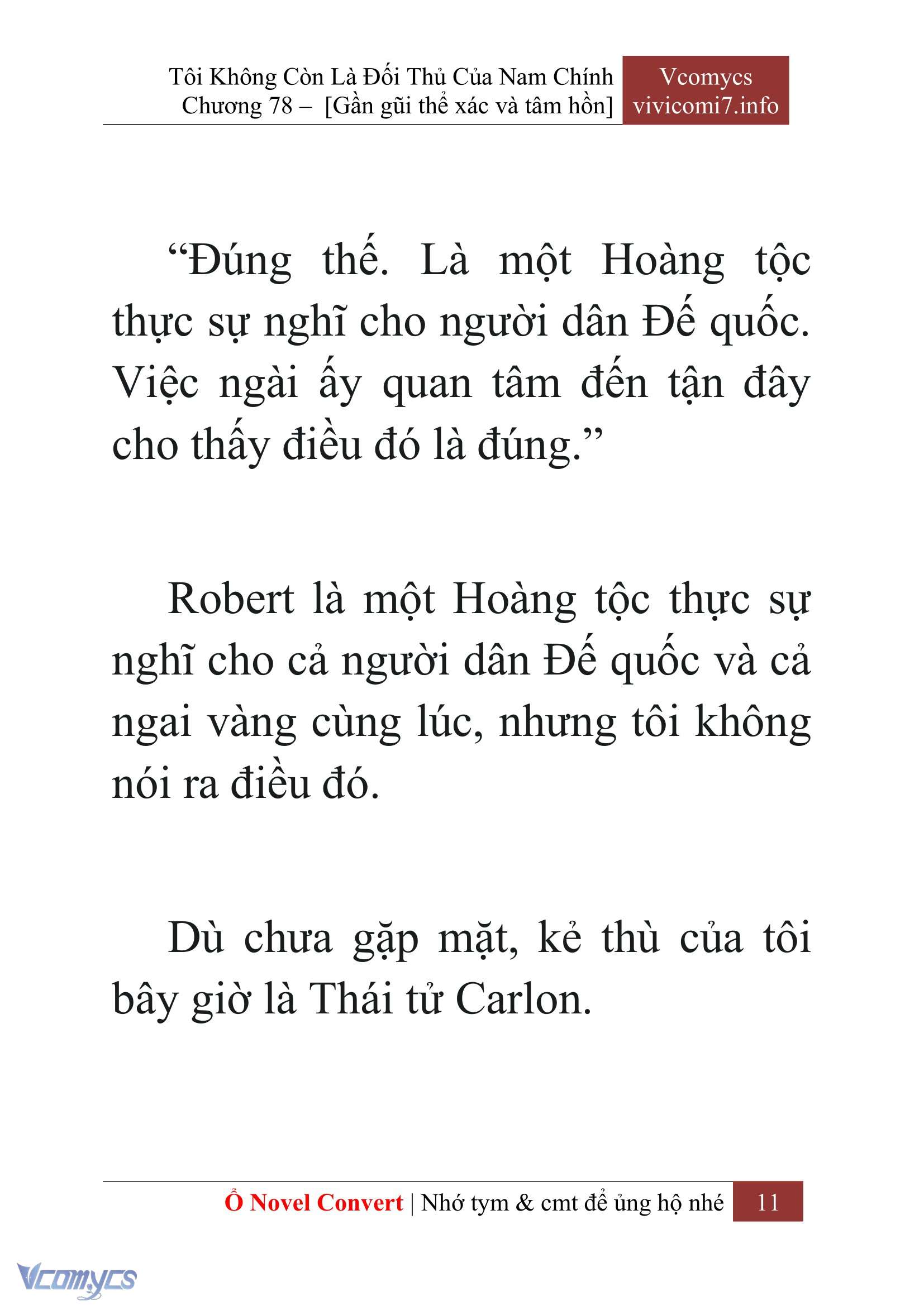 [Novel] Tôi Không Còn Là Đối Thủ Của Nam Chính Chap 78 - Next Chap 79