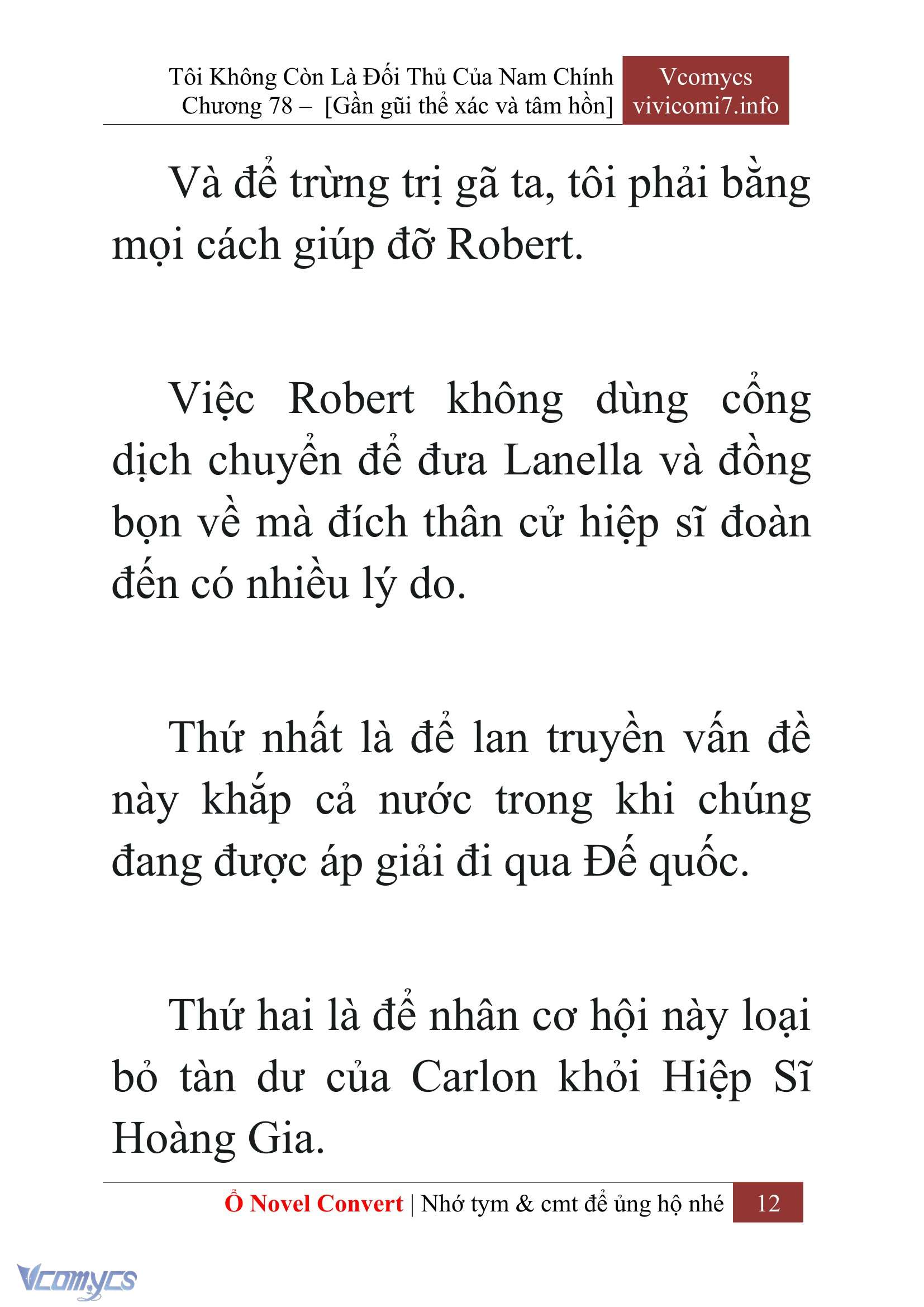 [Novel] Tôi Không Còn Là Đối Thủ Của Nam Chính Chap 78 - Next Chap 79