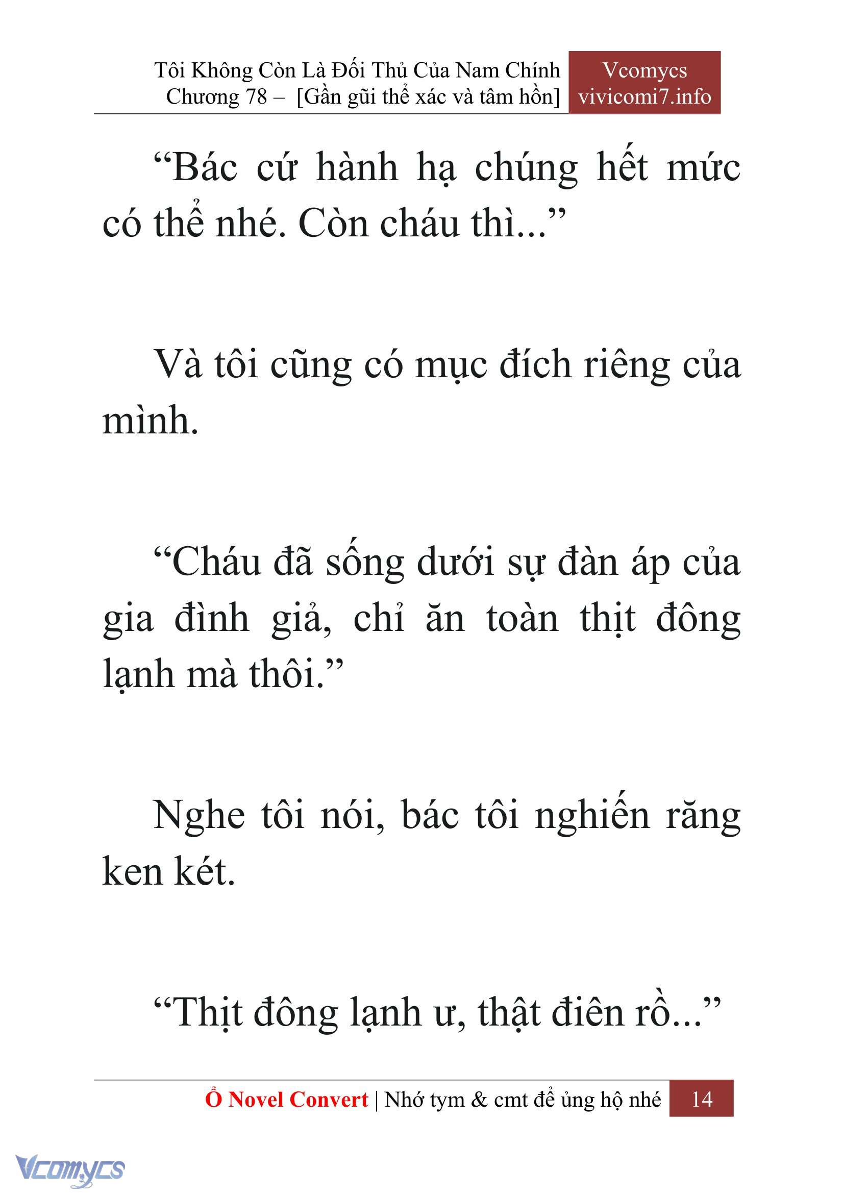 [Novel] Tôi Không Còn Là Đối Thủ Của Nam Chính Chap 78 - Next Chap 79