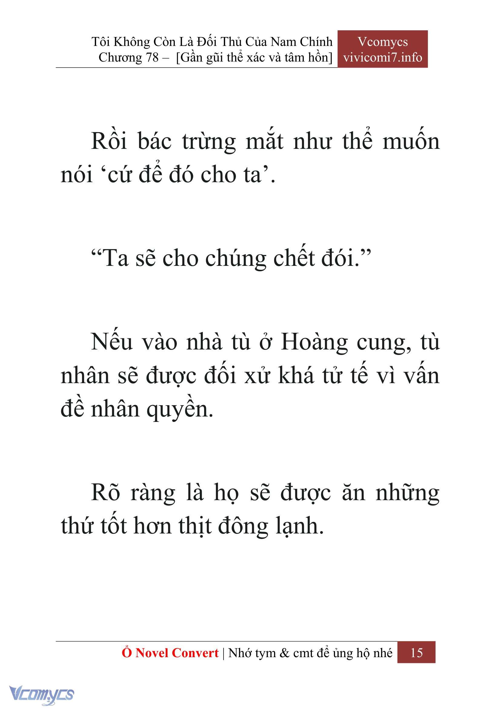 [Novel] Tôi Không Còn Là Đối Thủ Của Nam Chính Chap 78 - Next Chap 79