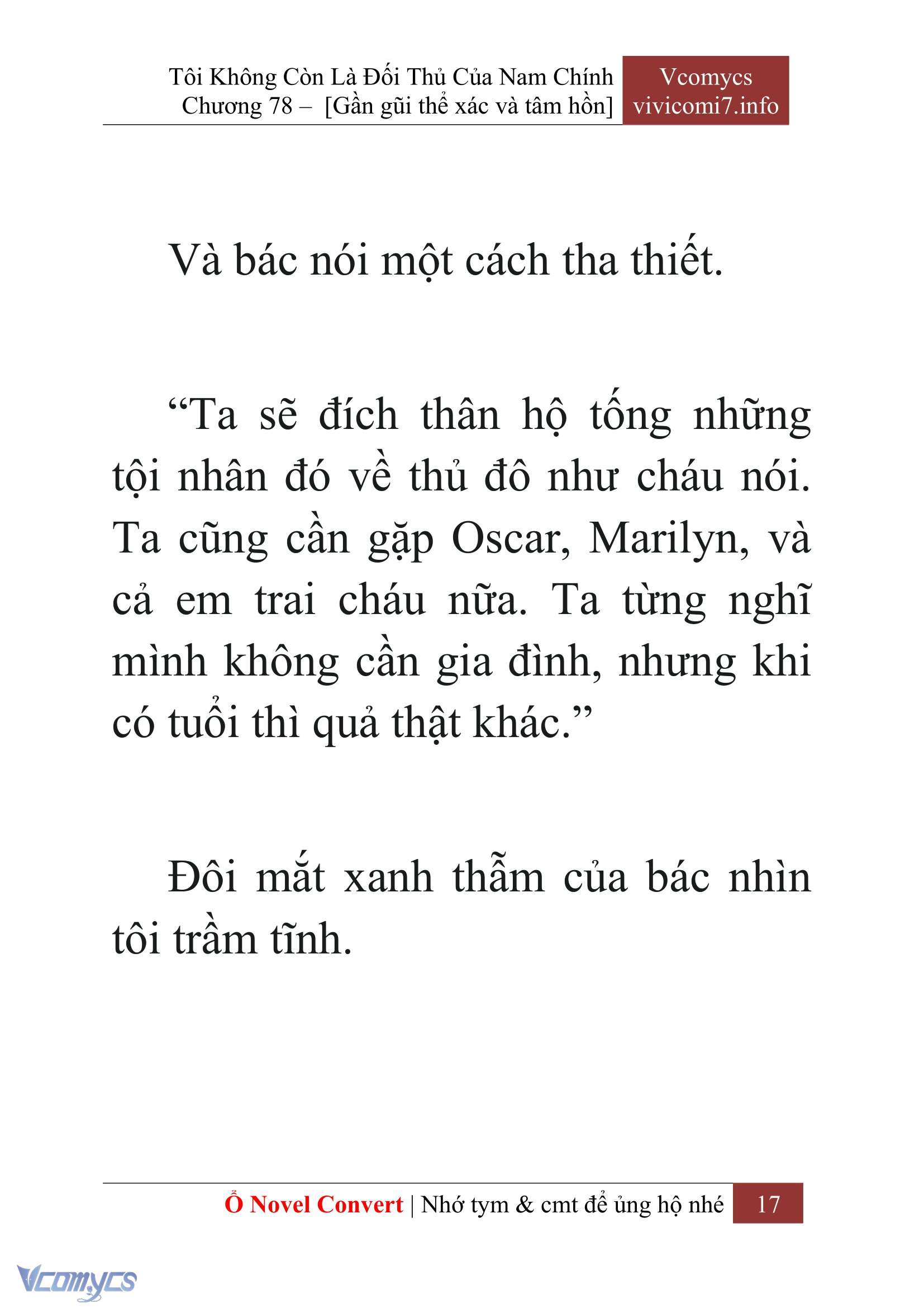 [Novel] Tôi Không Còn Là Đối Thủ Của Nam Chính Chap 78 - Next Chap 79