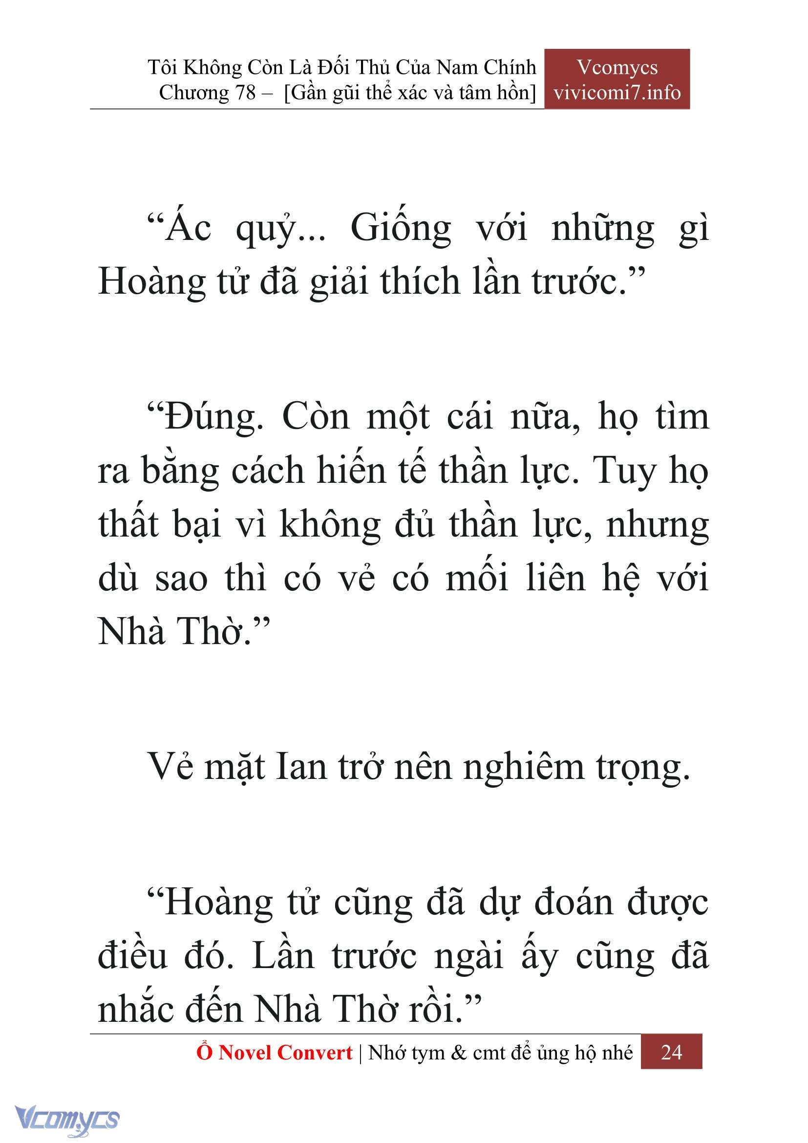 [Novel] Tôi Không Còn Là Đối Thủ Của Nam Chính Chap 78 - Next Chap 79