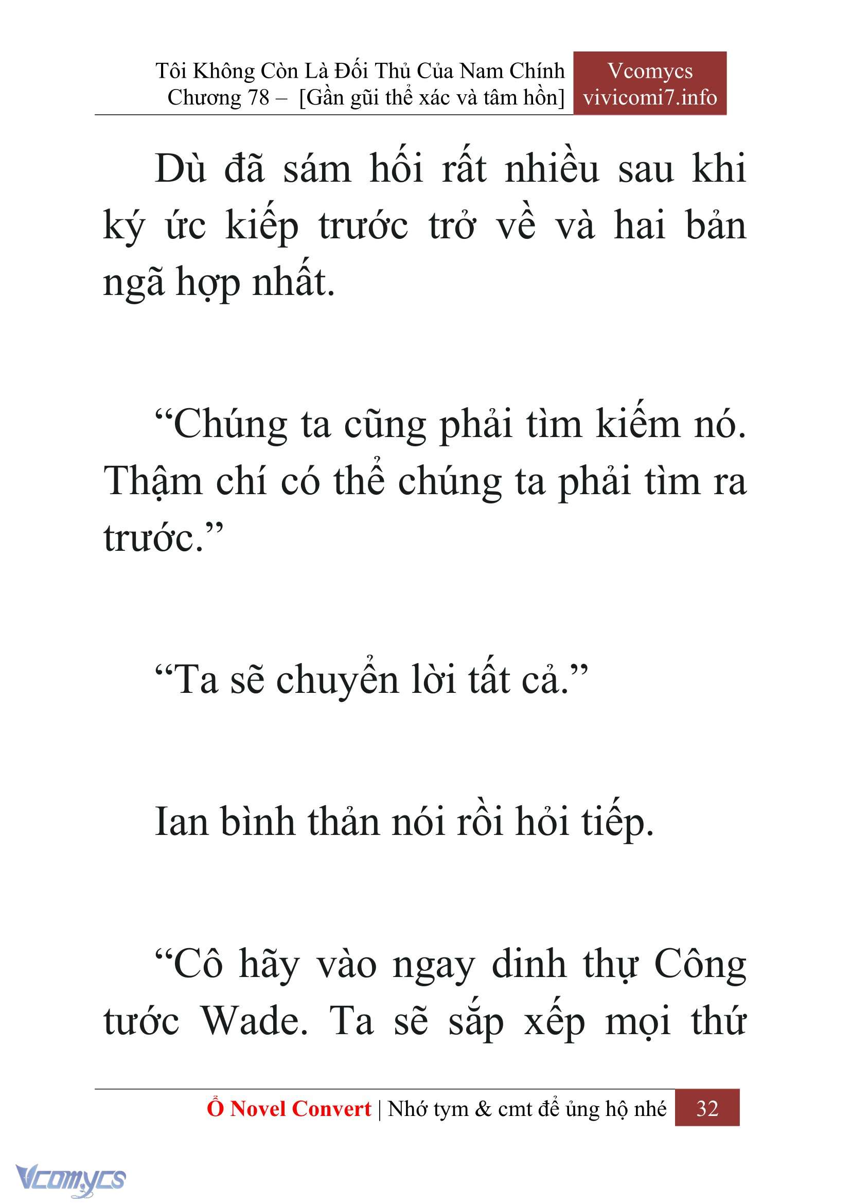 [Novel] Tôi Không Còn Là Đối Thủ Của Nam Chính Chap 78 - Next Chap 79