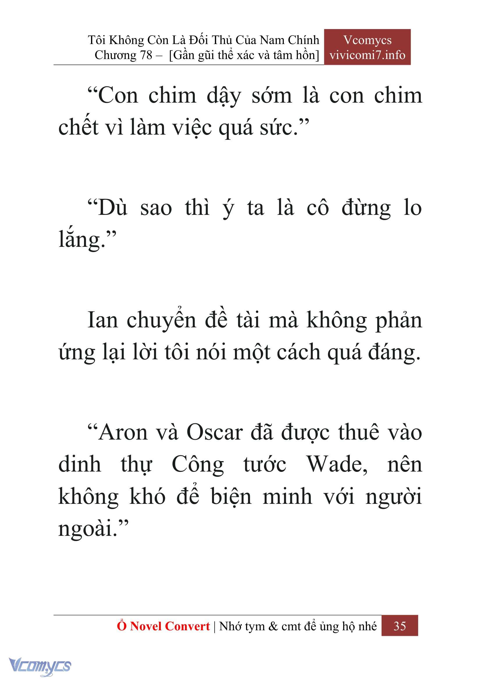 [Novel] Tôi Không Còn Là Đối Thủ Của Nam Chính Chap 78 - Next Chap 79
