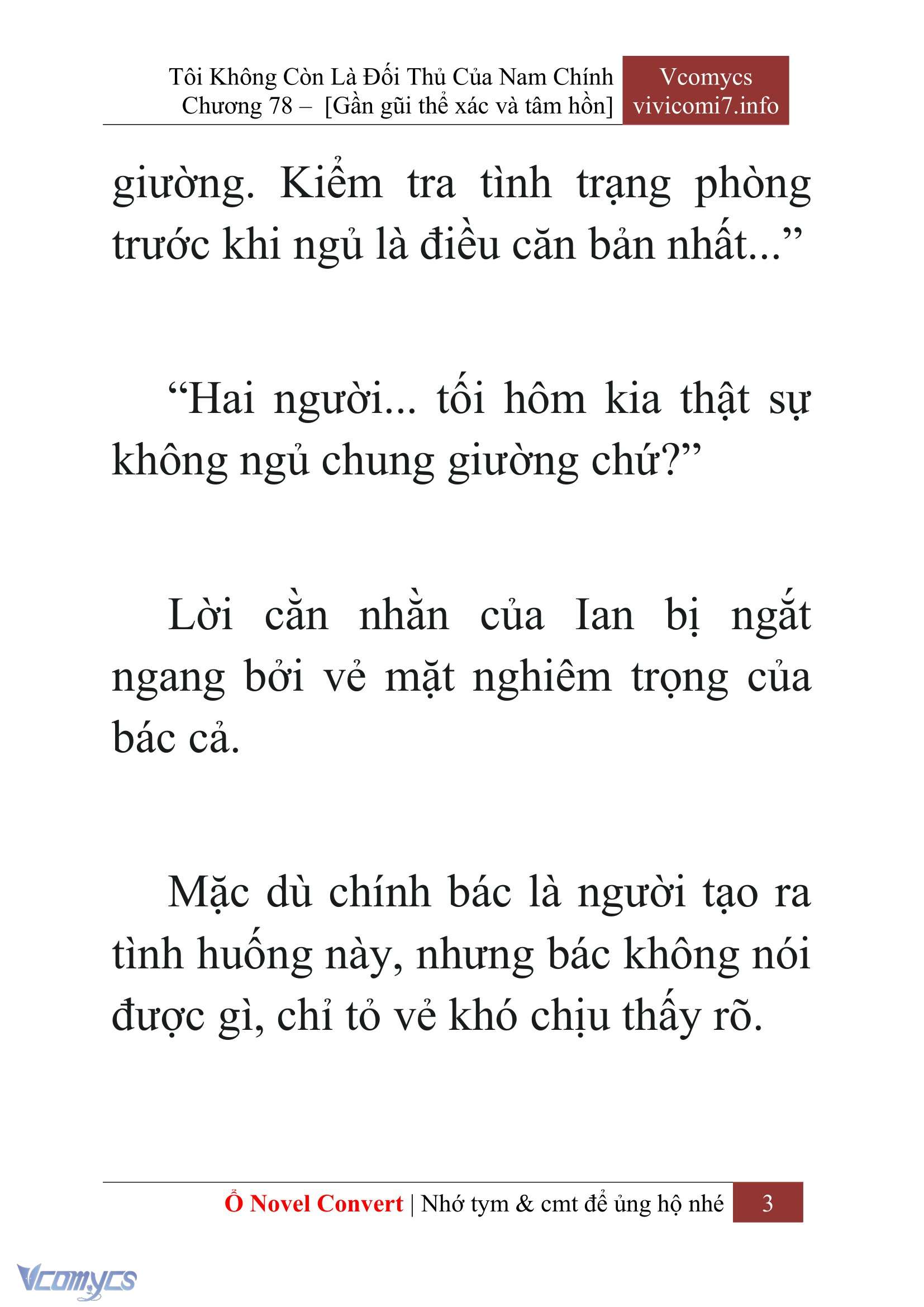 [Novel] Tôi Không Còn Là Đối Thủ Của Nam Chính Chap 78 - Next Chap 79