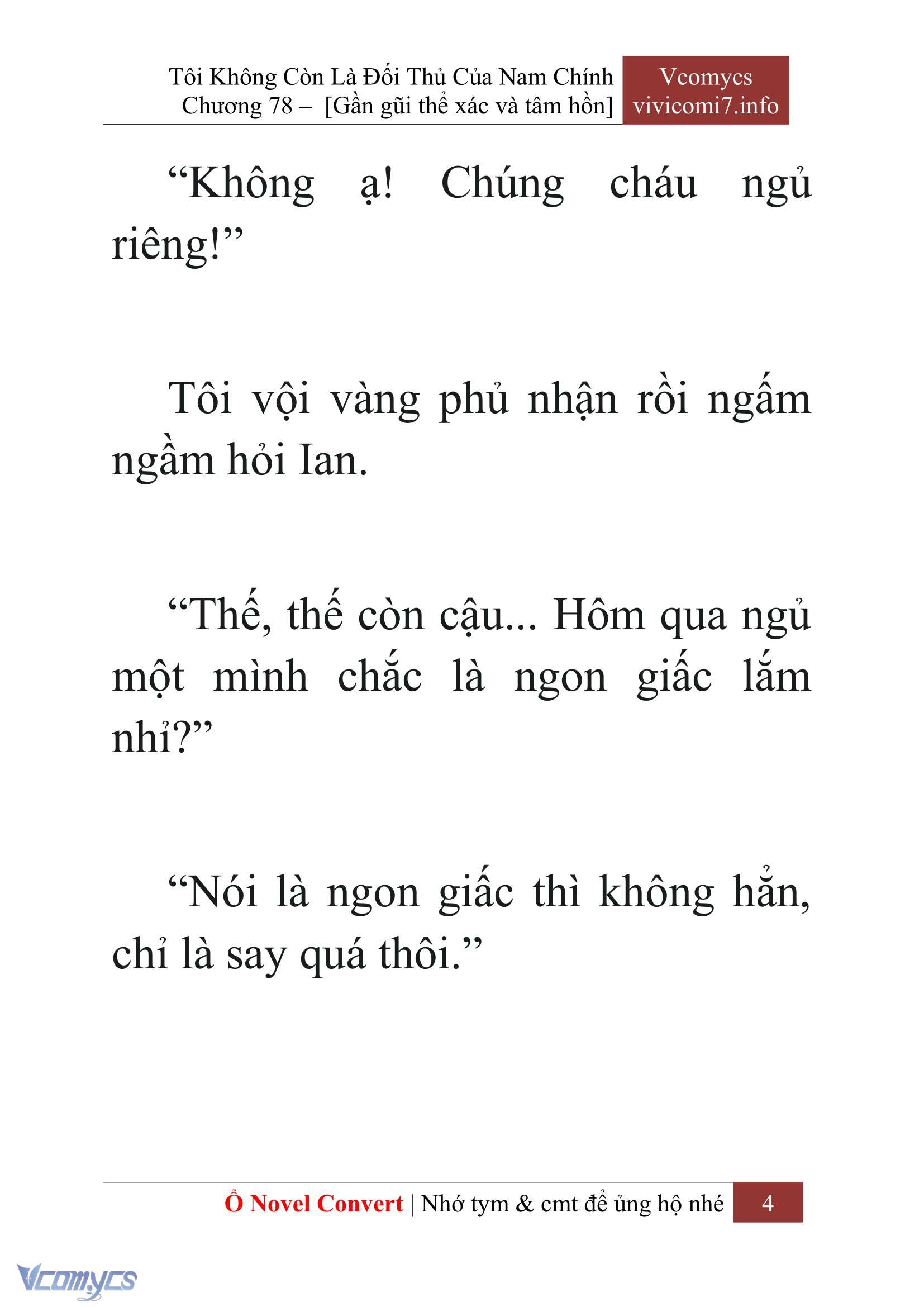 [Novel] Tôi Không Còn Là Đối Thủ Của Nam Chính Chap 78 - Next Chap 79