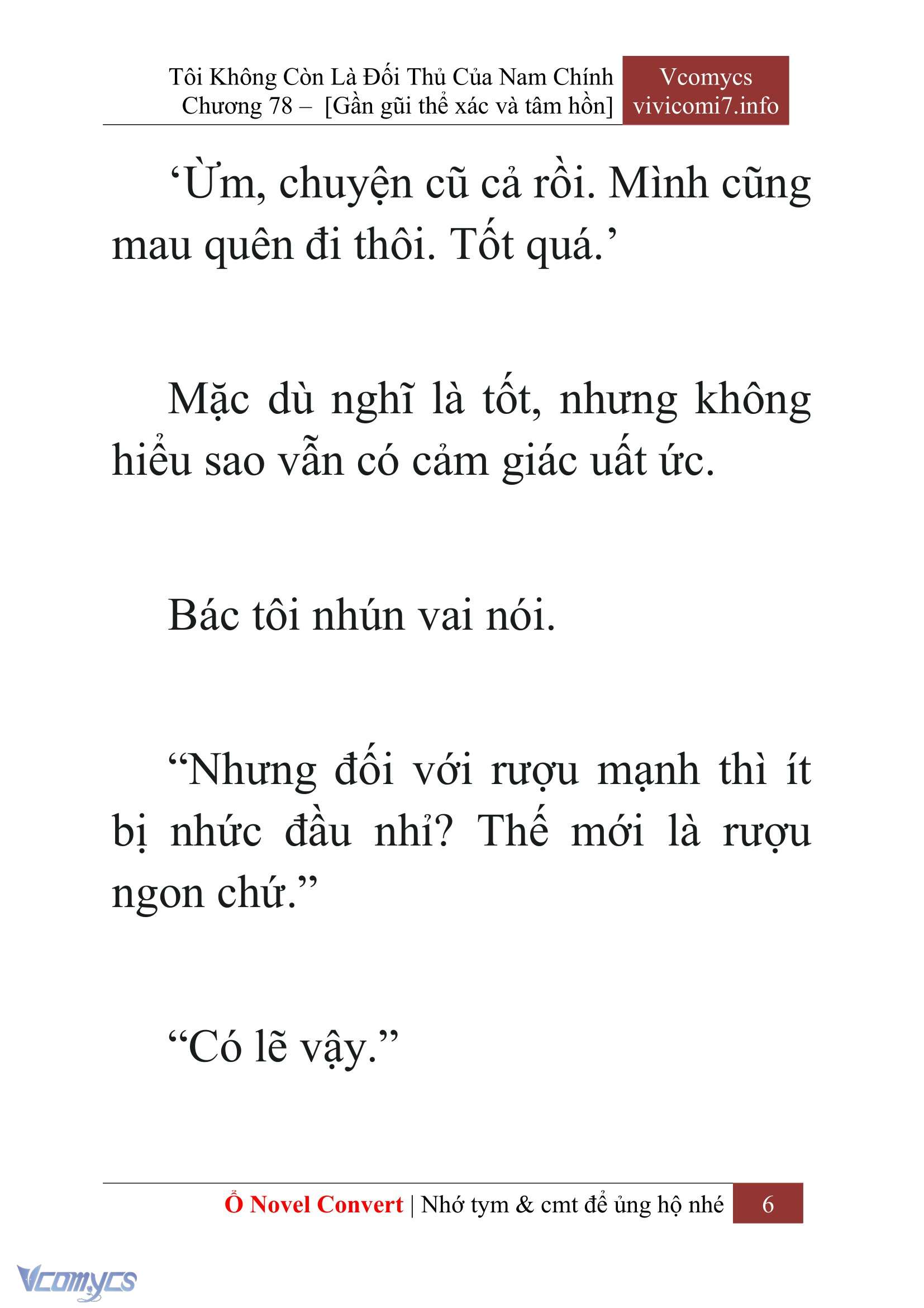 [Novel] Tôi Không Còn Là Đối Thủ Của Nam Chính Chap 78 - Next Chap 79