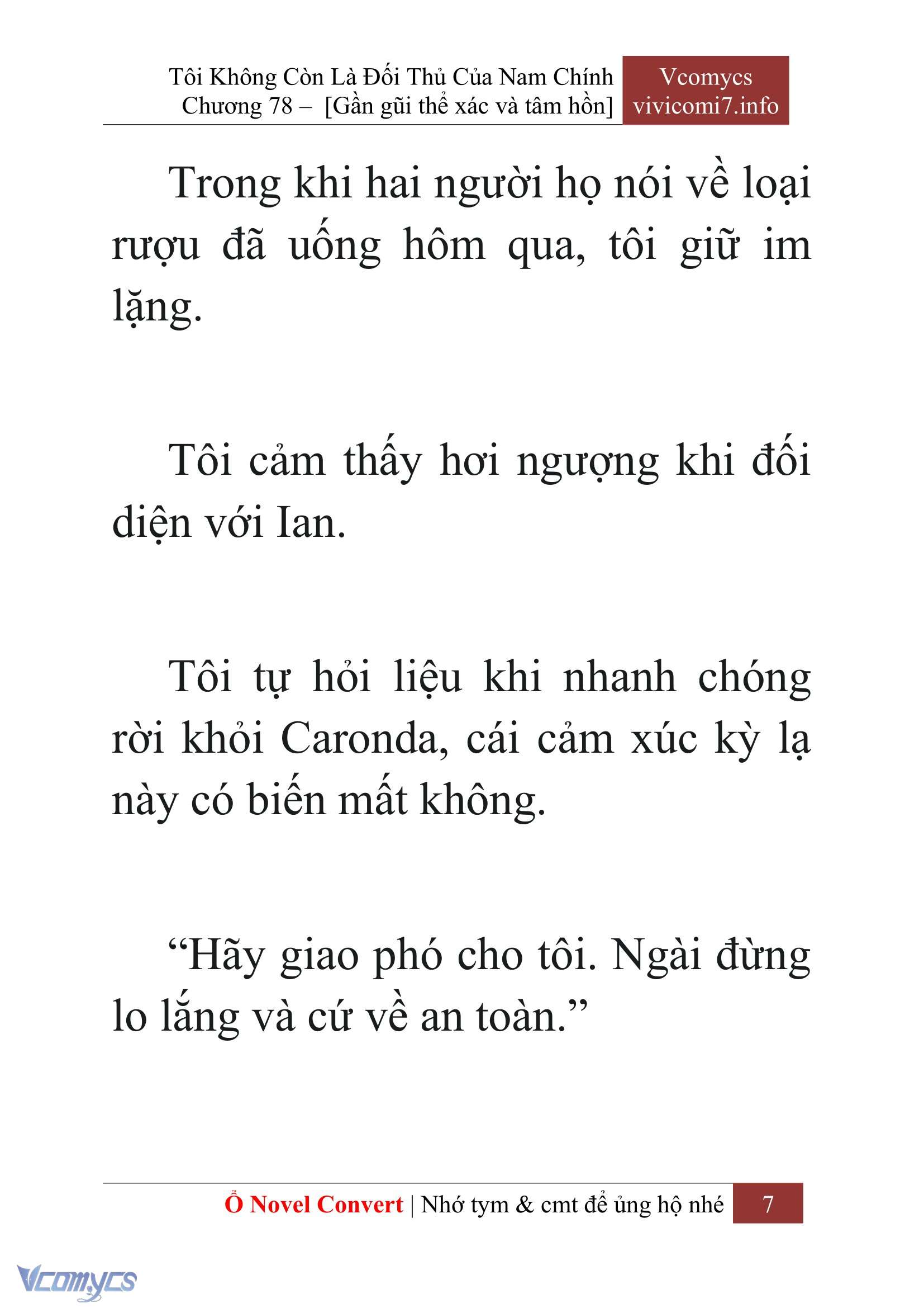 [Novel] Tôi Không Còn Là Đối Thủ Của Nam Chính Chap 78 - Next Chap 79