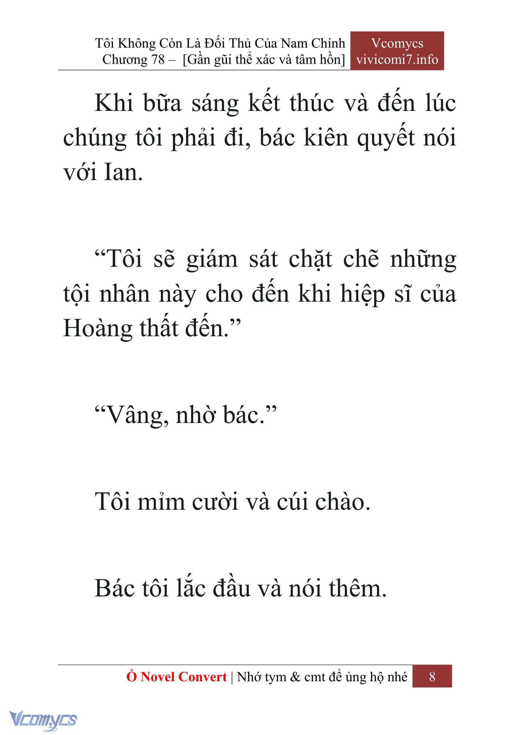 [Novel] Tôi Không Còn Là Đối Thủ Của Nam Chính Chap 78 - Next Chap 79