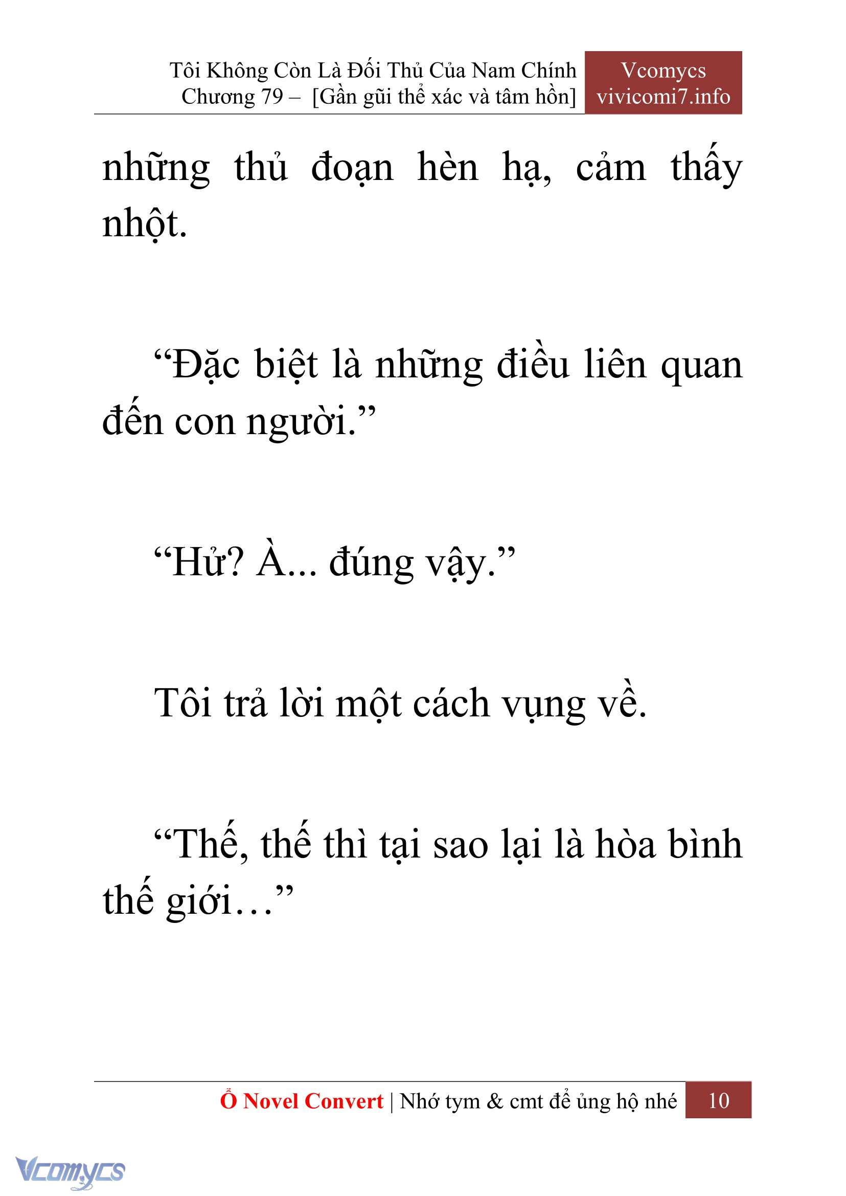 [Novel] Tôi Không Còn Là Đối Thủ Của Nam Chính Chap 79 - Next Chap 80