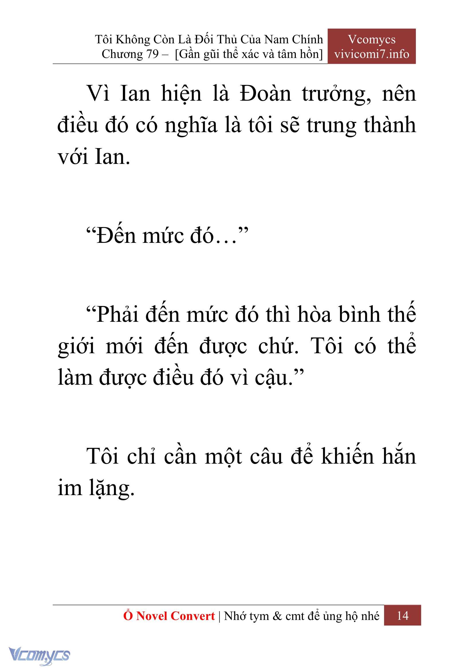 [Novel] Tôi Không Còn Là Đối Thủ Của Nam Chính Chap 79 - Next Chap 80