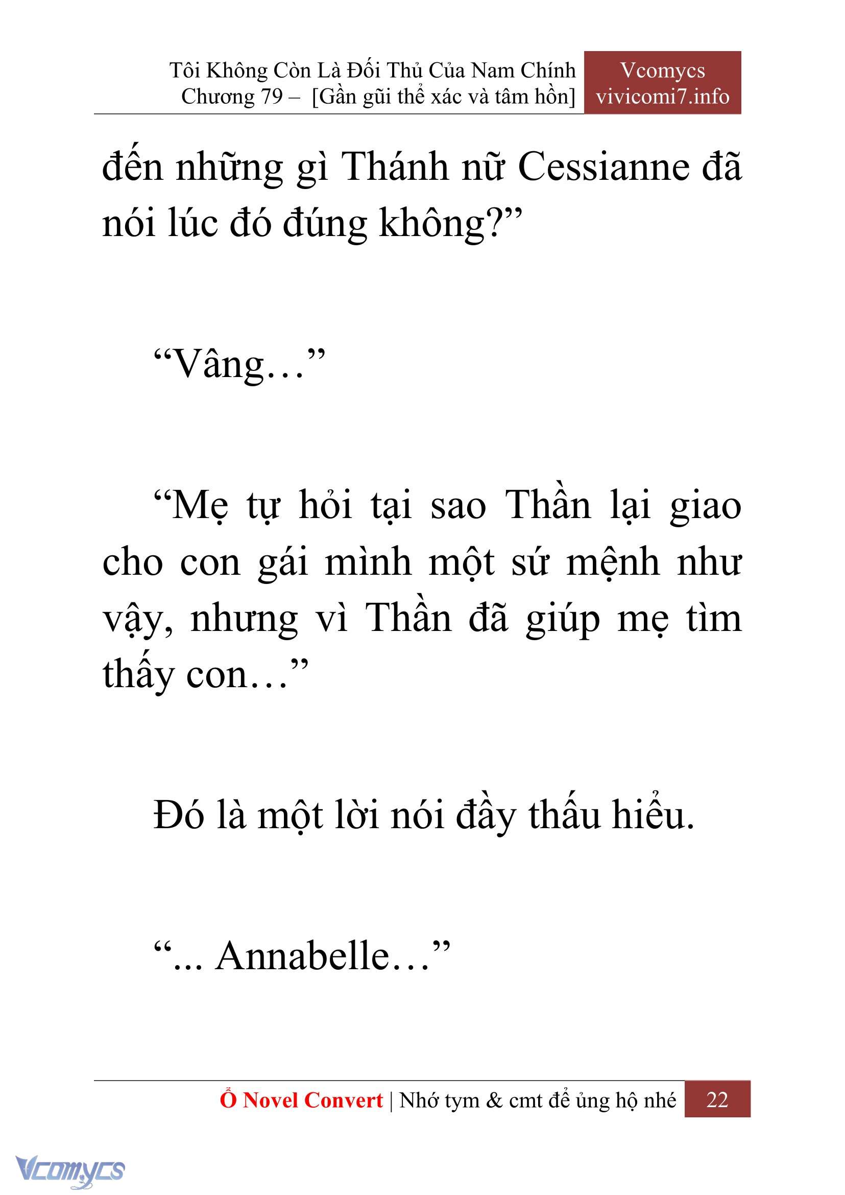 [Novel] Tôi Không Còn Là Đối Thủ Của Nam Chính Chap 79 - Next Chap 80