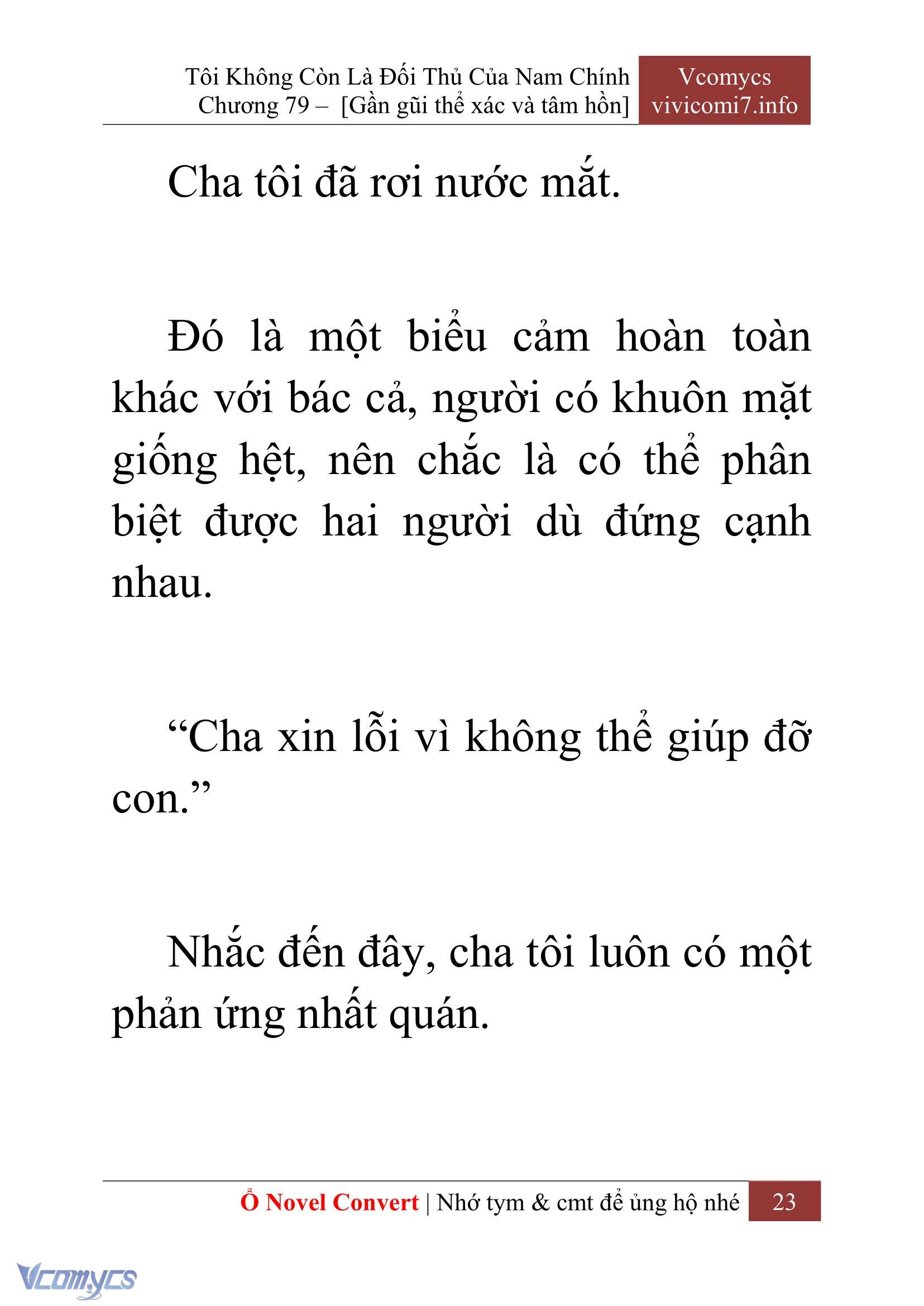 [Novel] Tôi Không Còn Là Đối Thủ Của Nam Chính Chap 79 - Next Chap 80