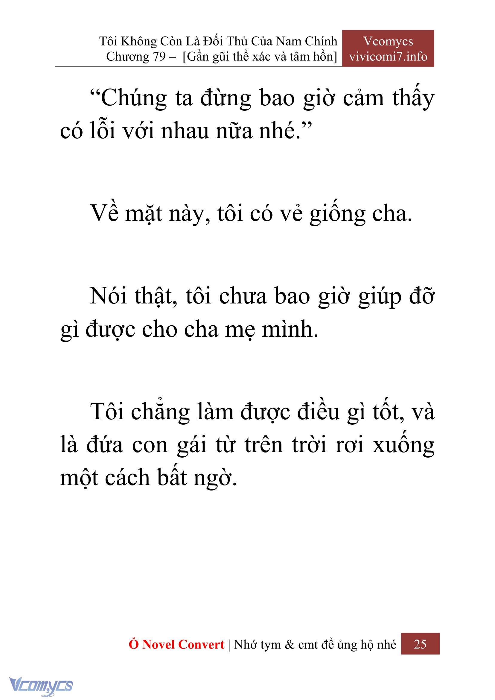 [Novel] Tôi Không Còn Là Đối Thủ Của Nam Chính Chap 79 - Next Chap 80
