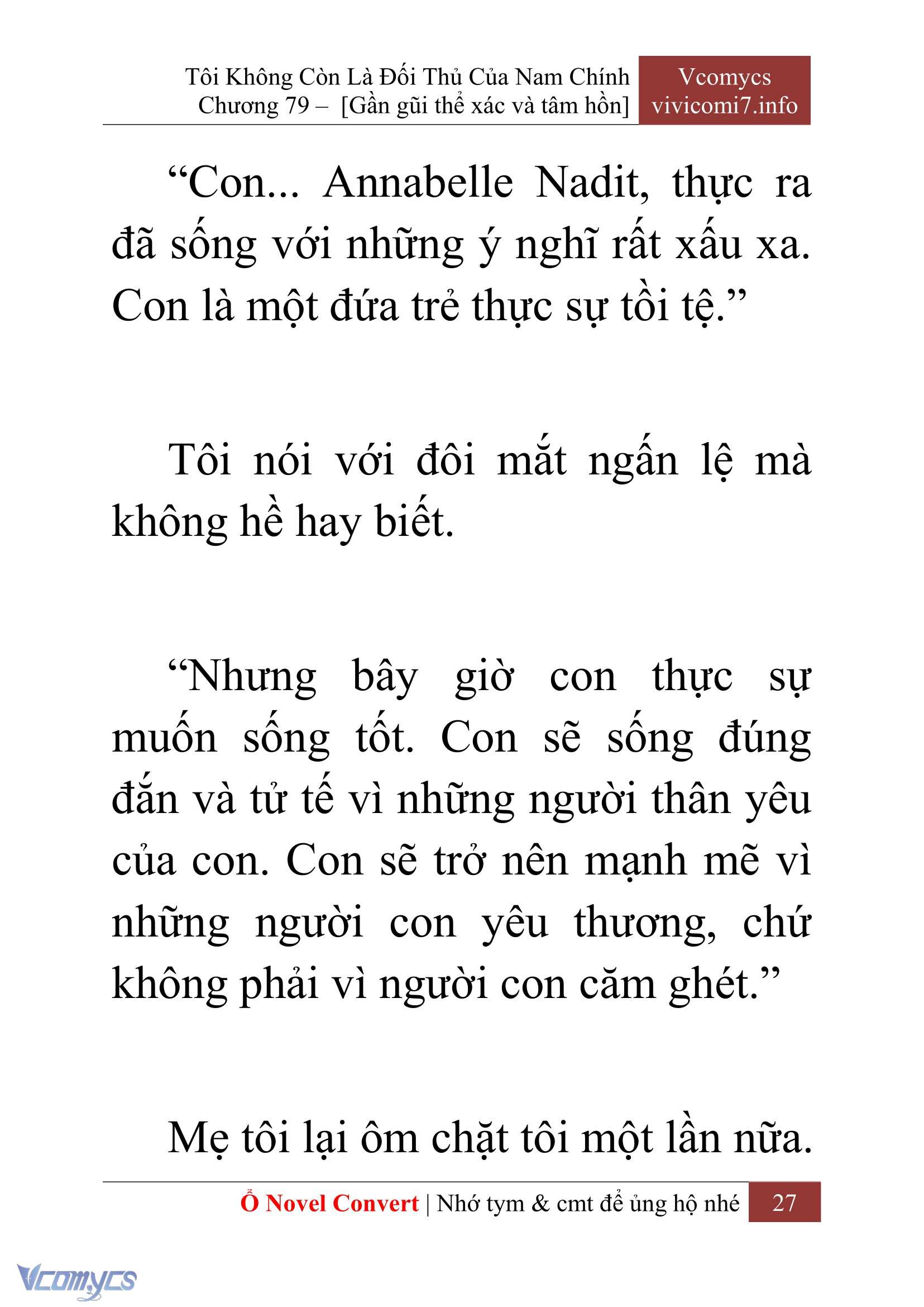 [Novel] Tôi Không Còn Là Đối Thủ Của Nam Chính Chap 79 - Next Chap 80
