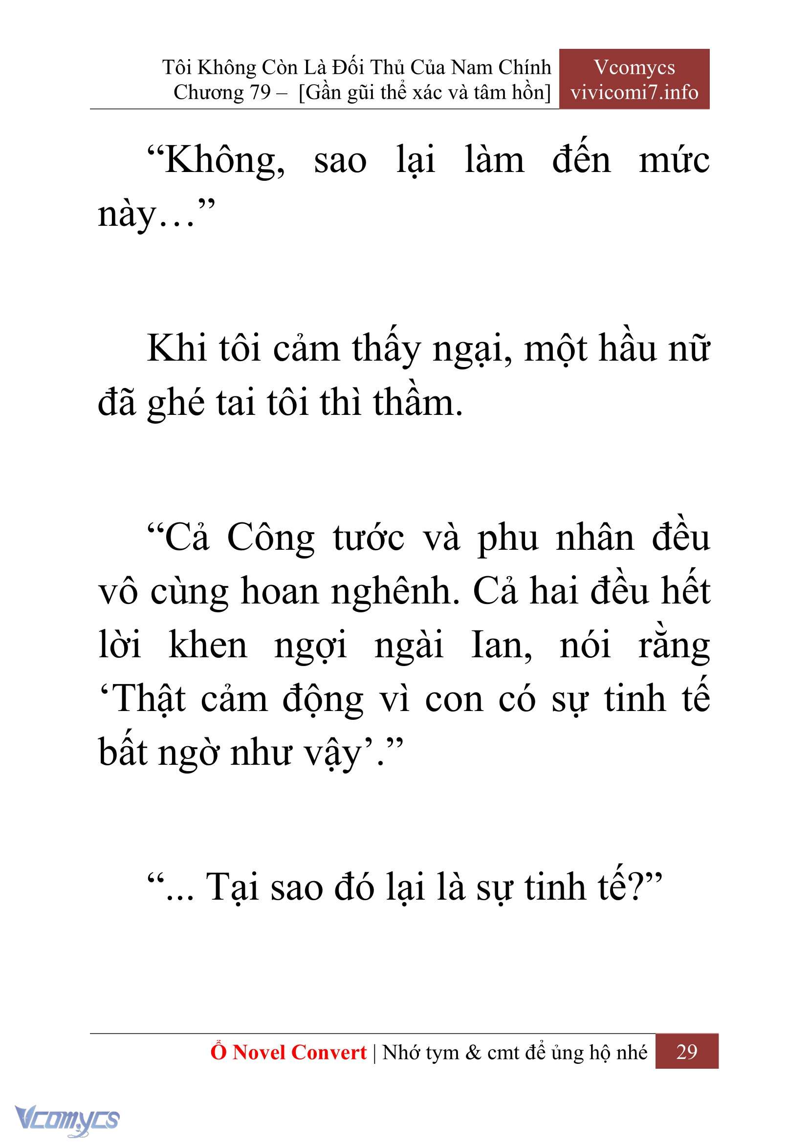 [Novel] Tôi Không Còn Là Đối Thủ Của Nam Chính Chap 79 - Next Chap 80