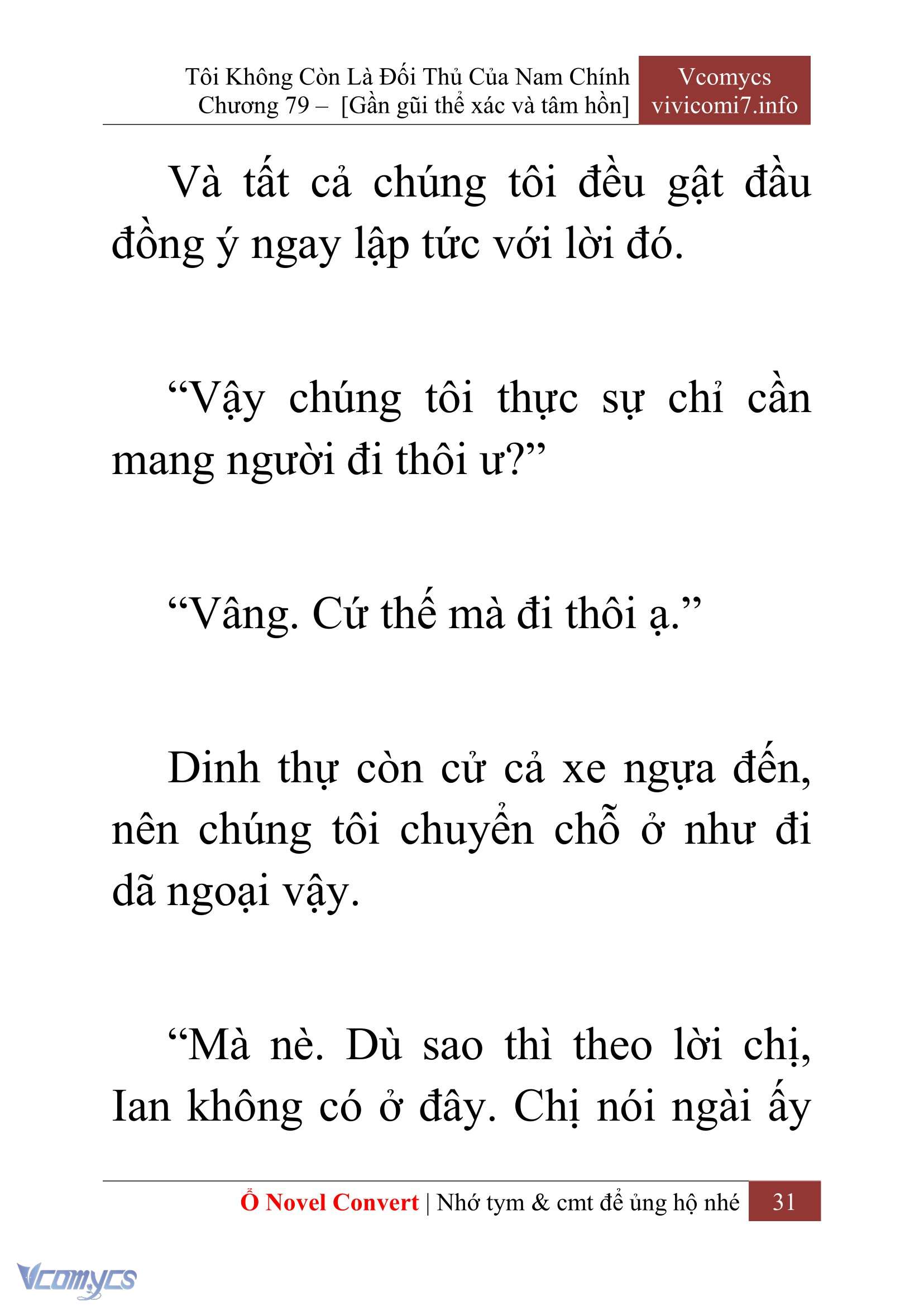 [Novel] Tôi Không Còn Là Đối Thủ Của Nam Chính Chap 79 - Next Chap 80