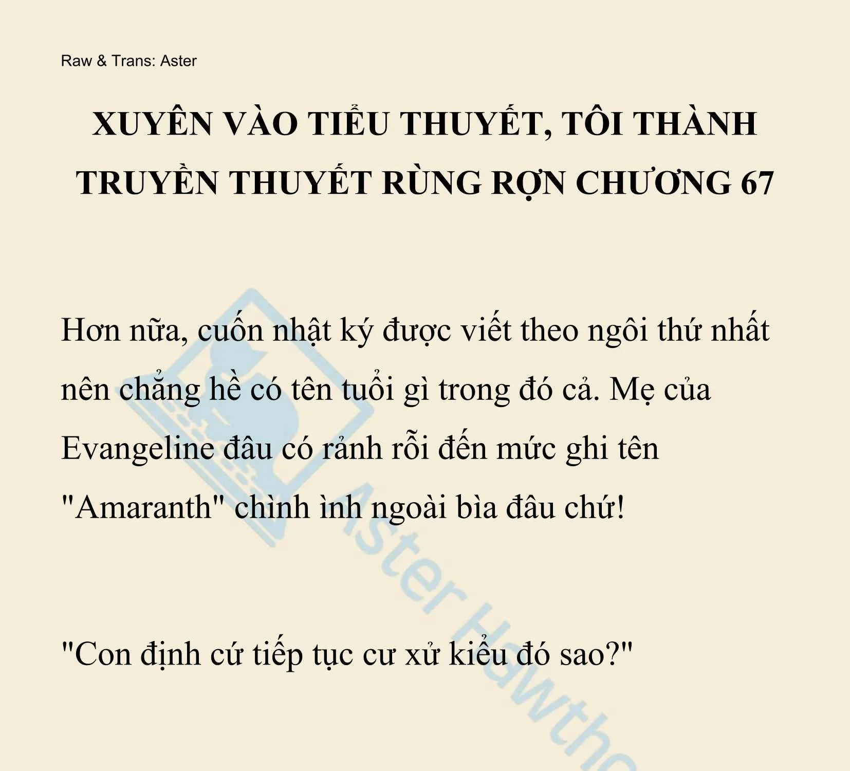 [NOVEL] Xuyên Vào Tiểu Thuyết, Tôi Thành Truyền Thuyết Rùng Rợn Chap 67 - Next Chap 68