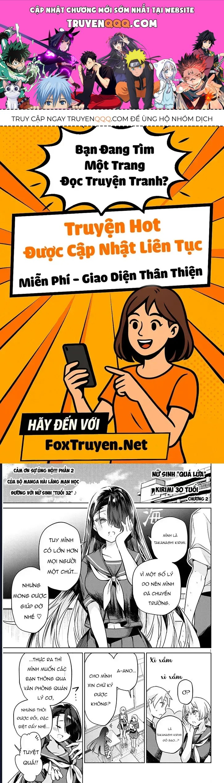 Nữ Sinh "Quá Lứa" Kirimi 30 Tuổi Chap 2 - Next Chap 3