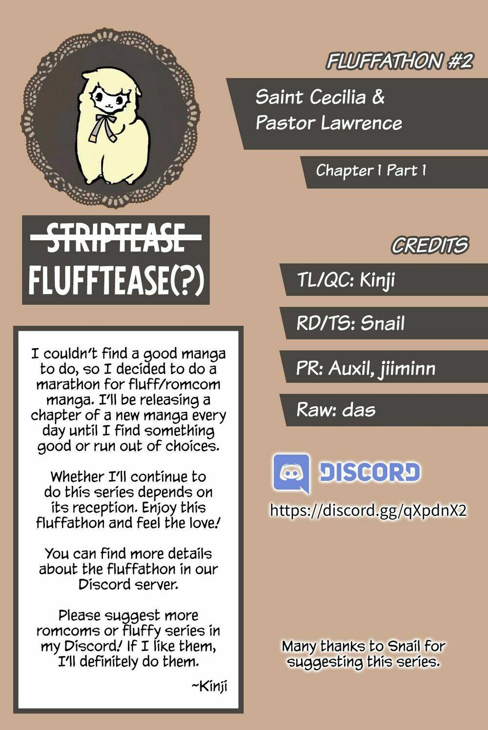 Nữ Thánh Ceclilia Và Mục-Sư Lawrence Chap 1 - Next Chap 2