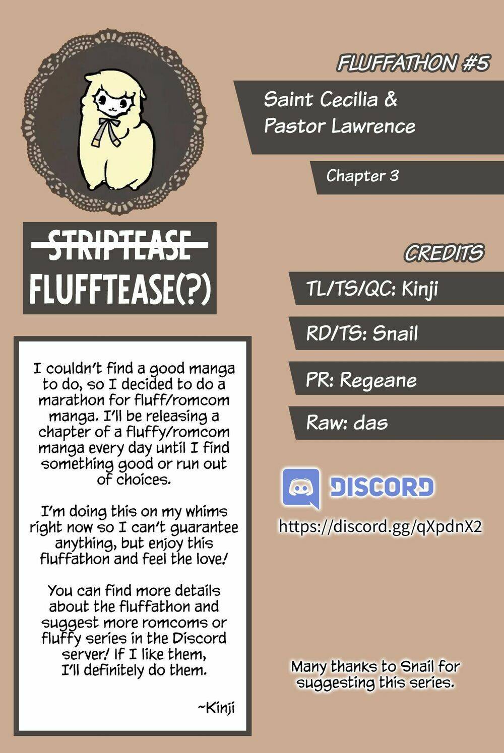 Nữ Thánh Ceclilia Và Mục-Sư Lawrence Chap 3 - Next Chap 4