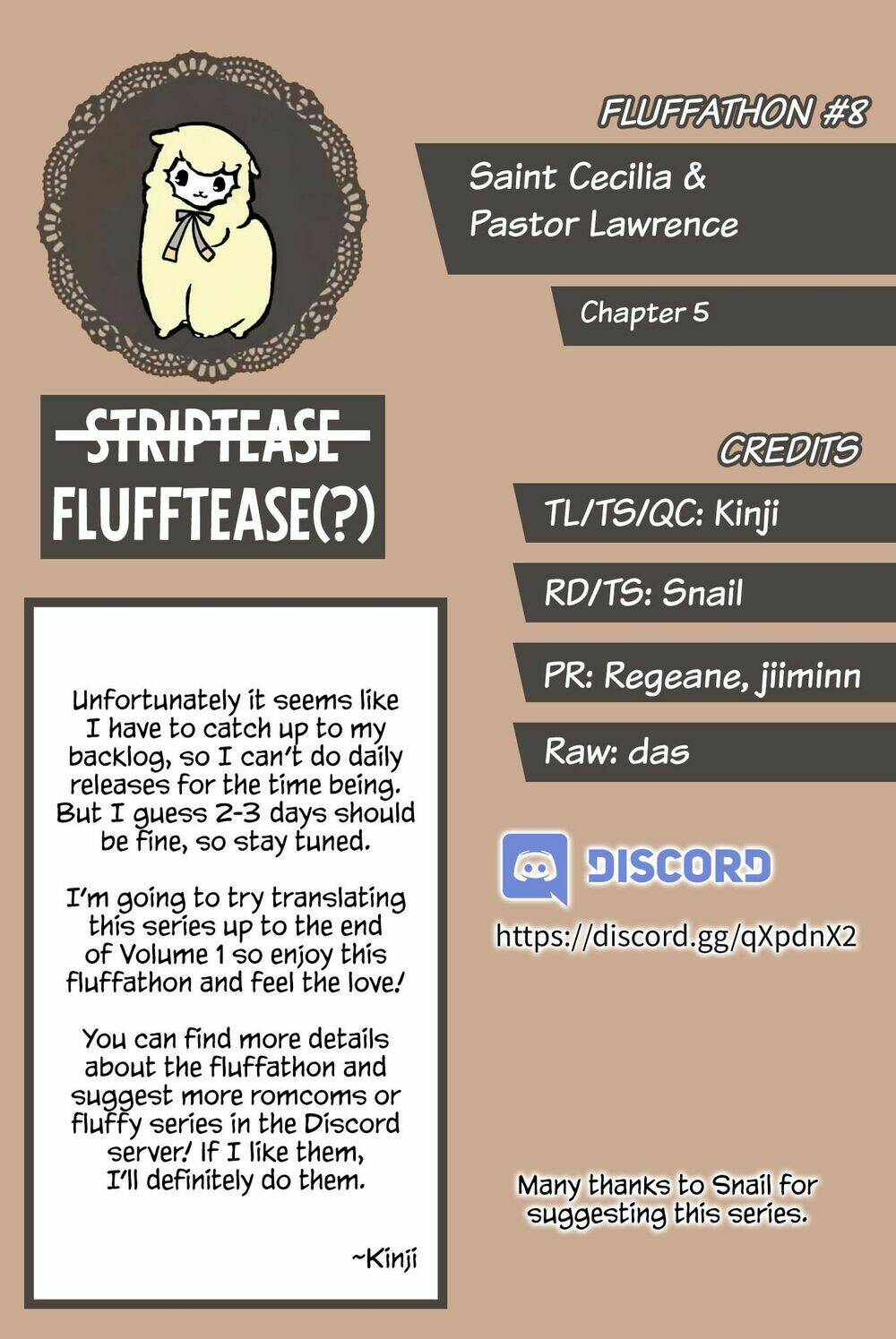 Nữ Thánh Ceclilia Và Mục-Sư Lawrence Chap 5 - Next Chap 6